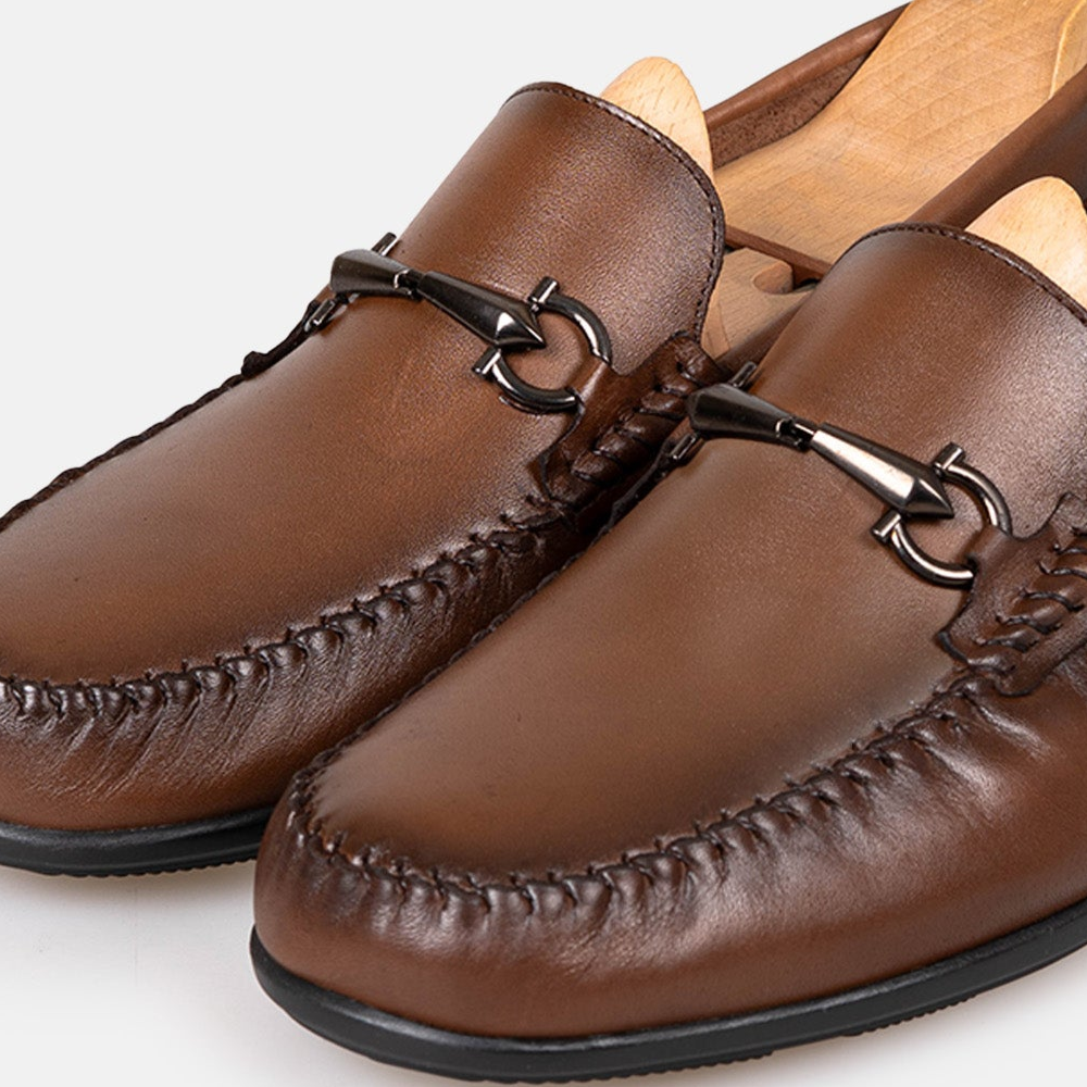 Volzak 5419 Vintage Brown Leather Moccasin