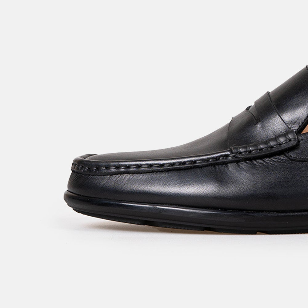 Volzak 5420 Black Leather Moccasin
