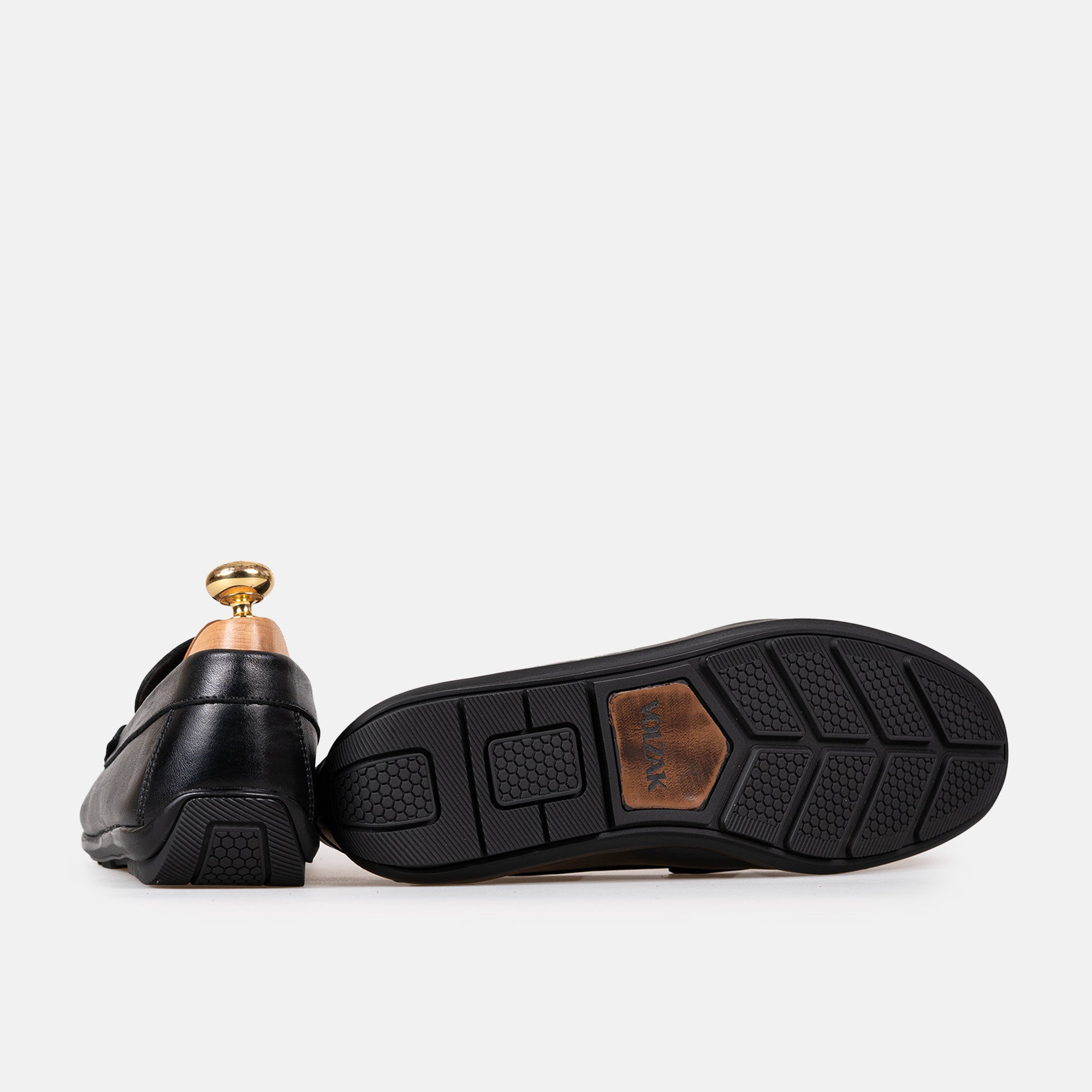 Volzak 5420 Black Leather Moccasin