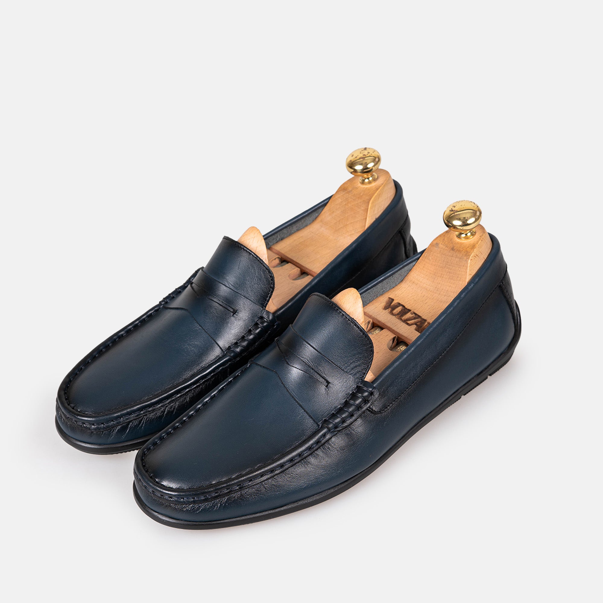 Volzak 5420 Blue Leather Moccasin