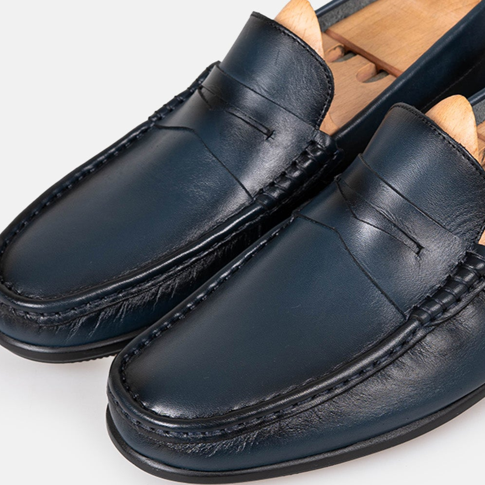 Volzak 5420 Blue Leather Moccasin
