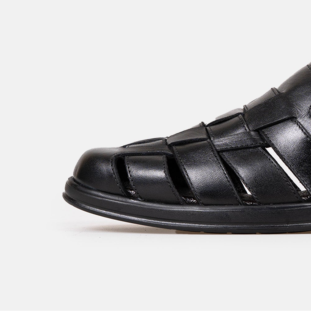 Volzak 5210 S Leather Sandal Black