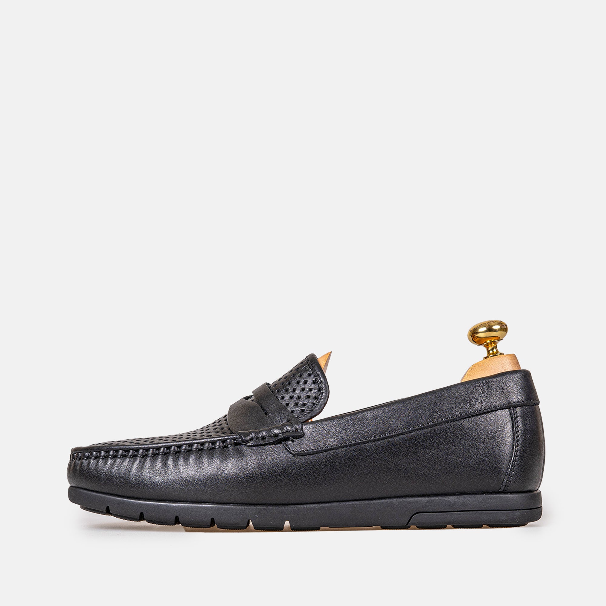 Volzak 050 Black Leather Moccasin