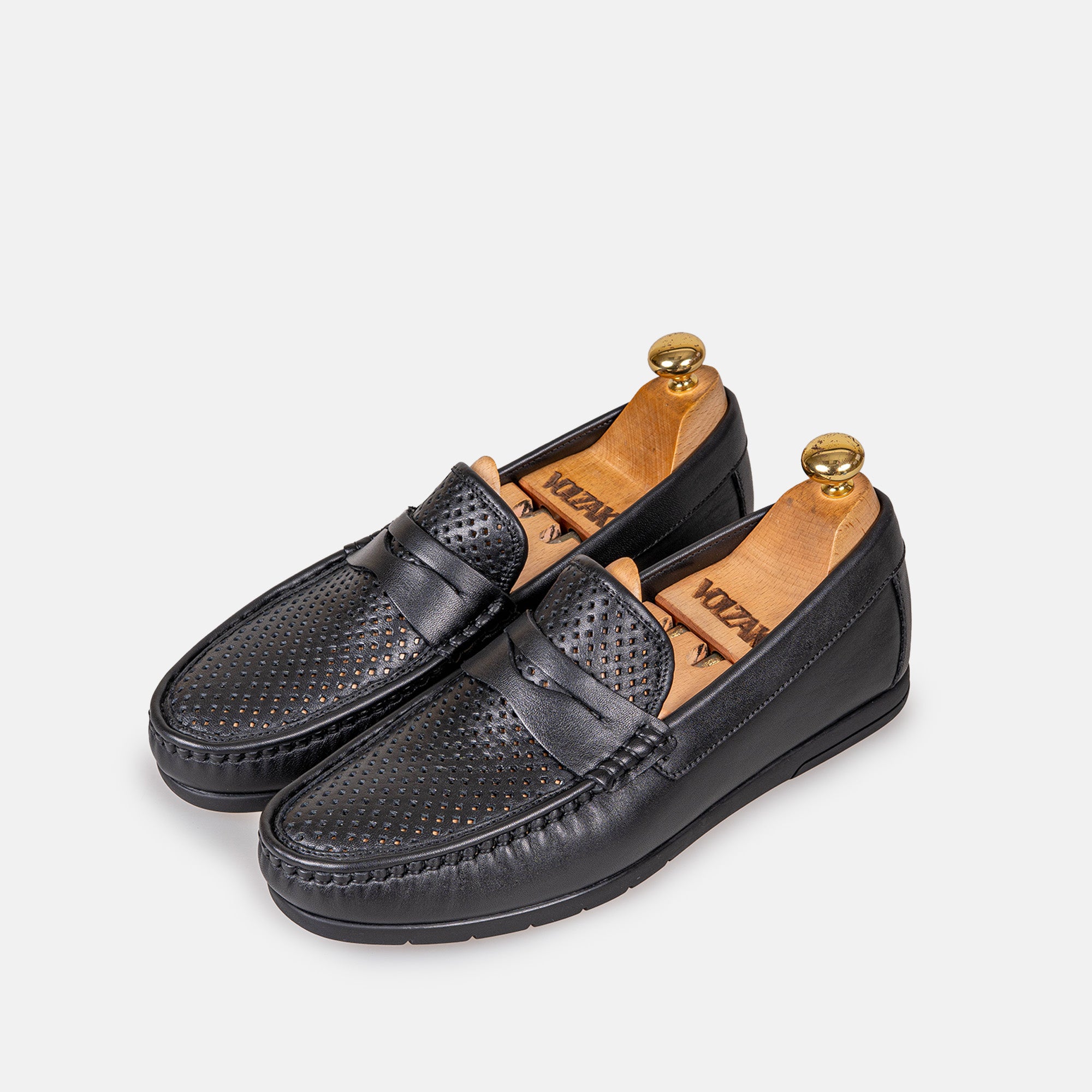 Volzak 050 Black Leather Moccasin