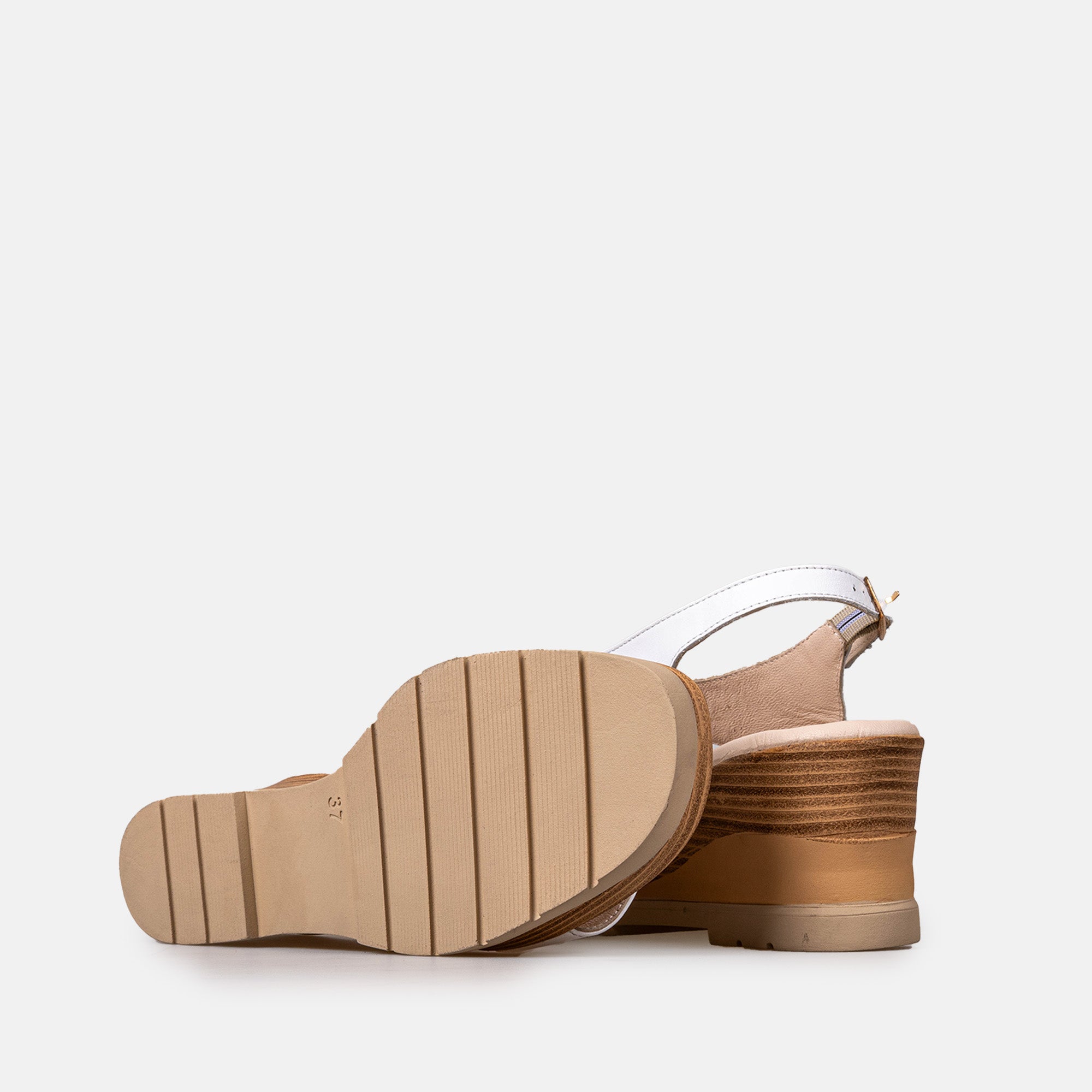 Volzak 5014 Leather Sandal White