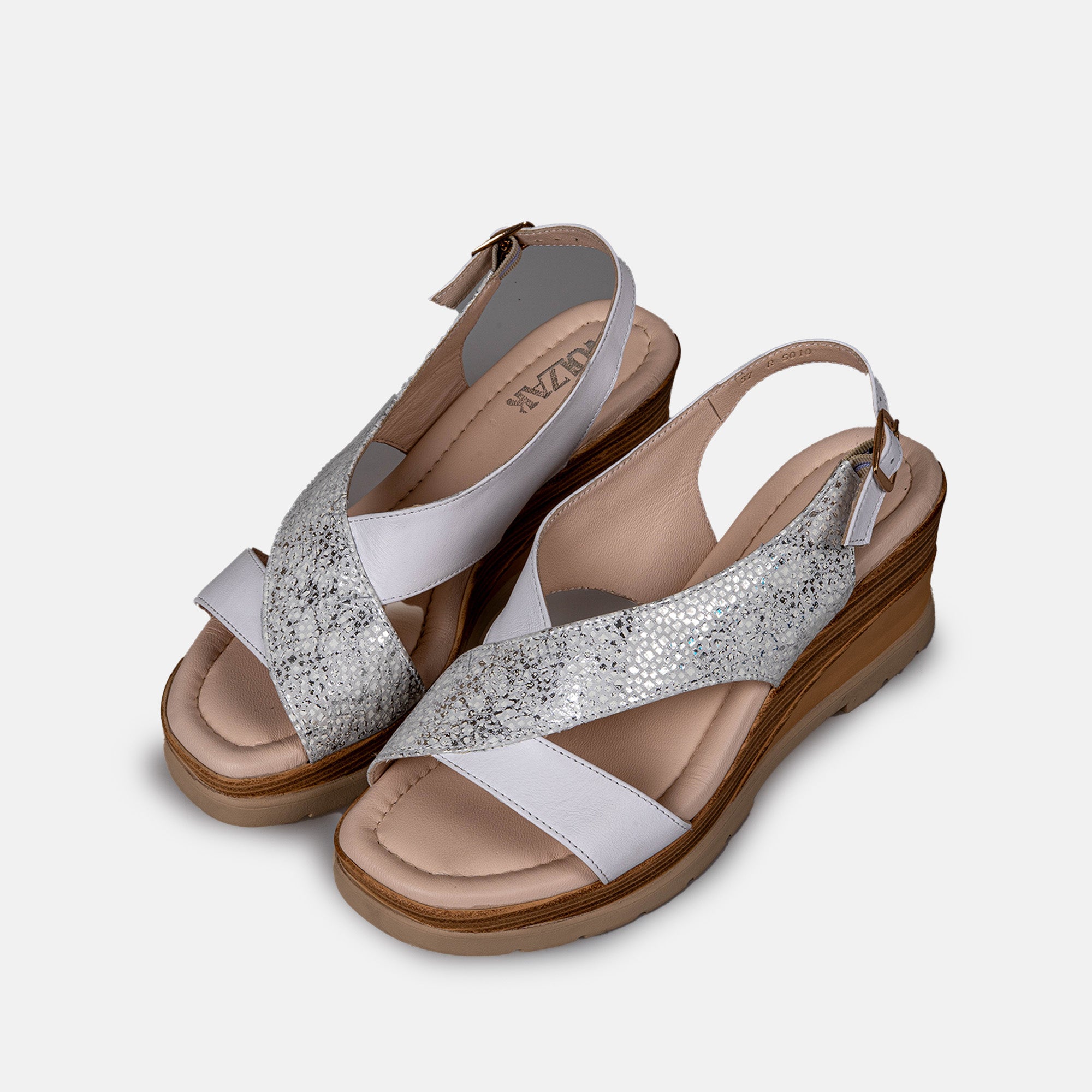 Volzak 5014 Leather Sandal White