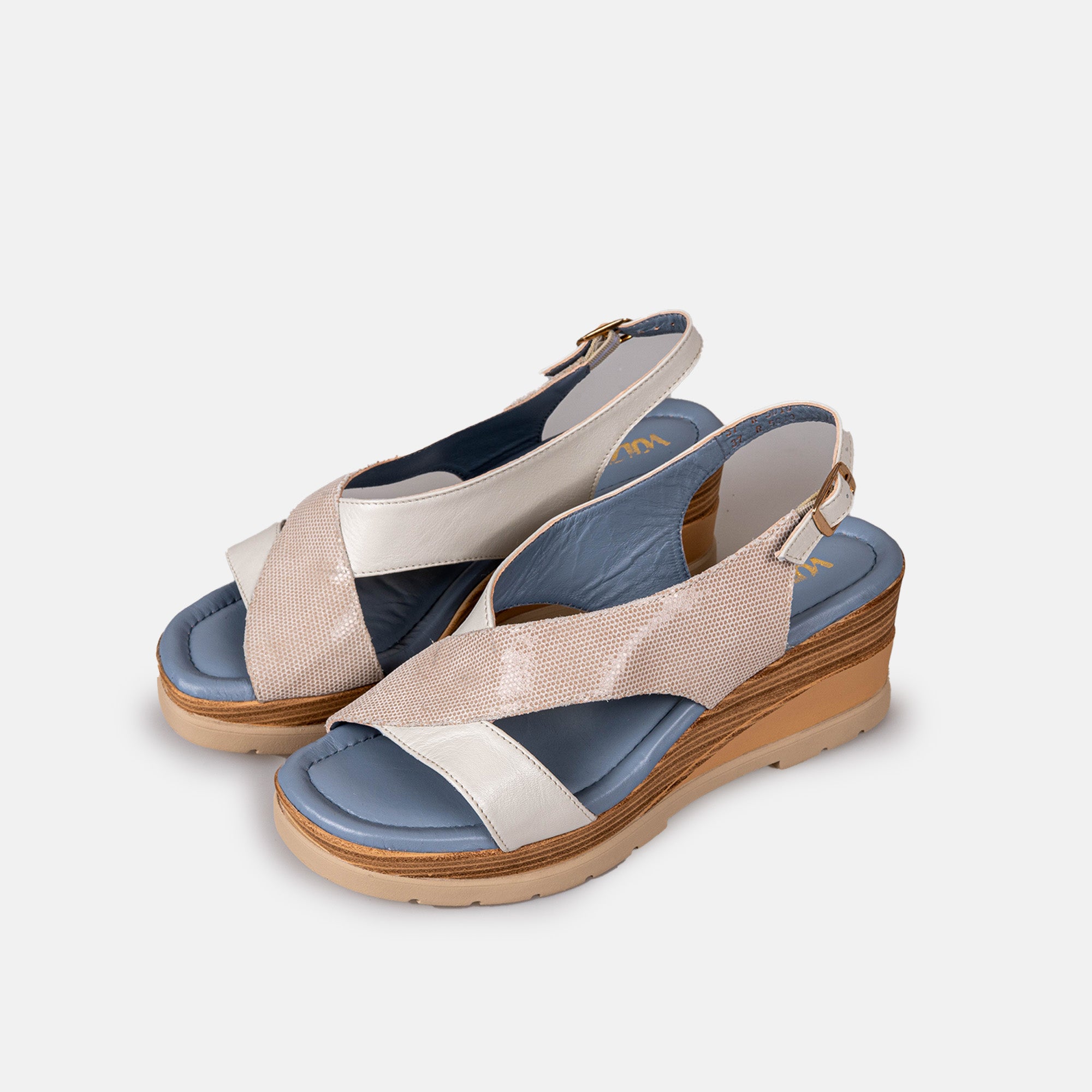 Volzak 5014 Sandale en cuir Beige