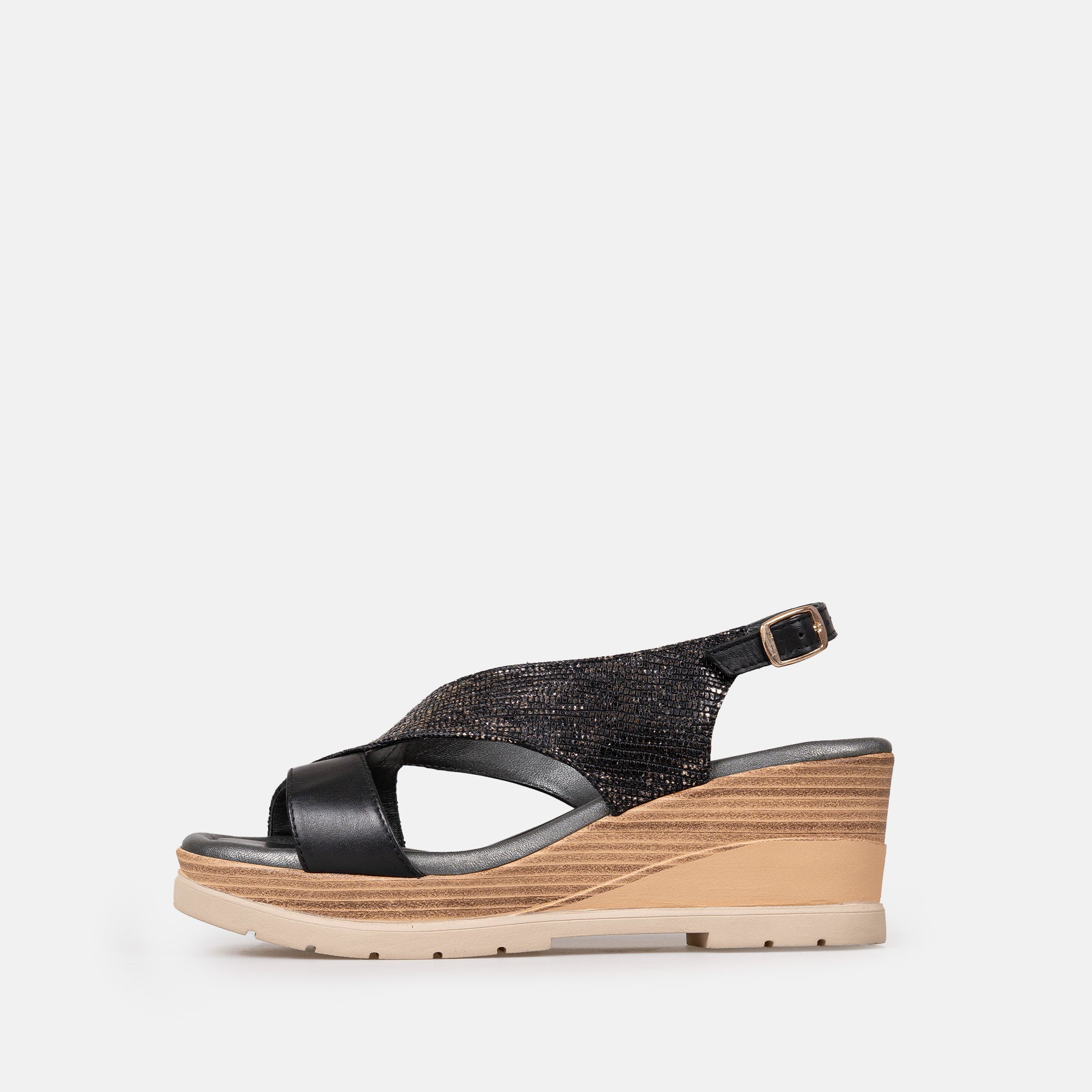 Volzak 5014 Sandale en cuir Noir