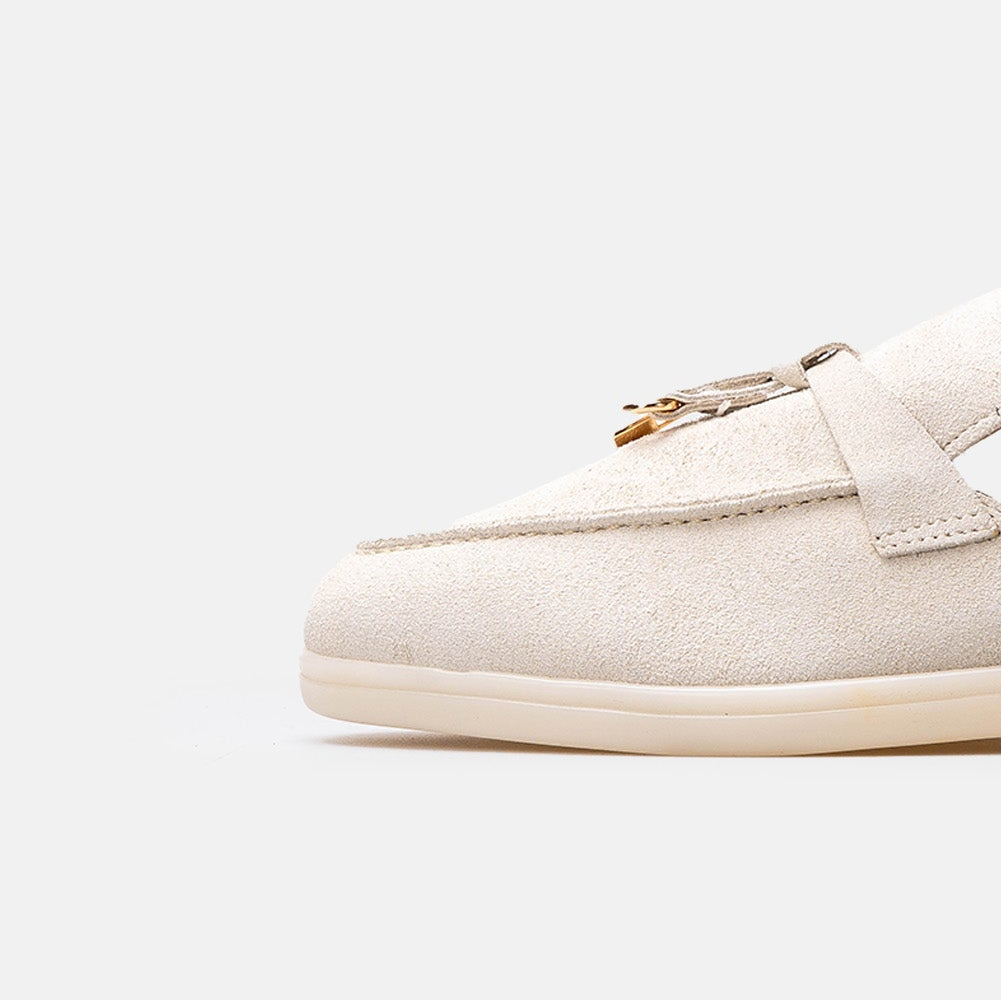 Volzak 0777 Off-White Suede Mule