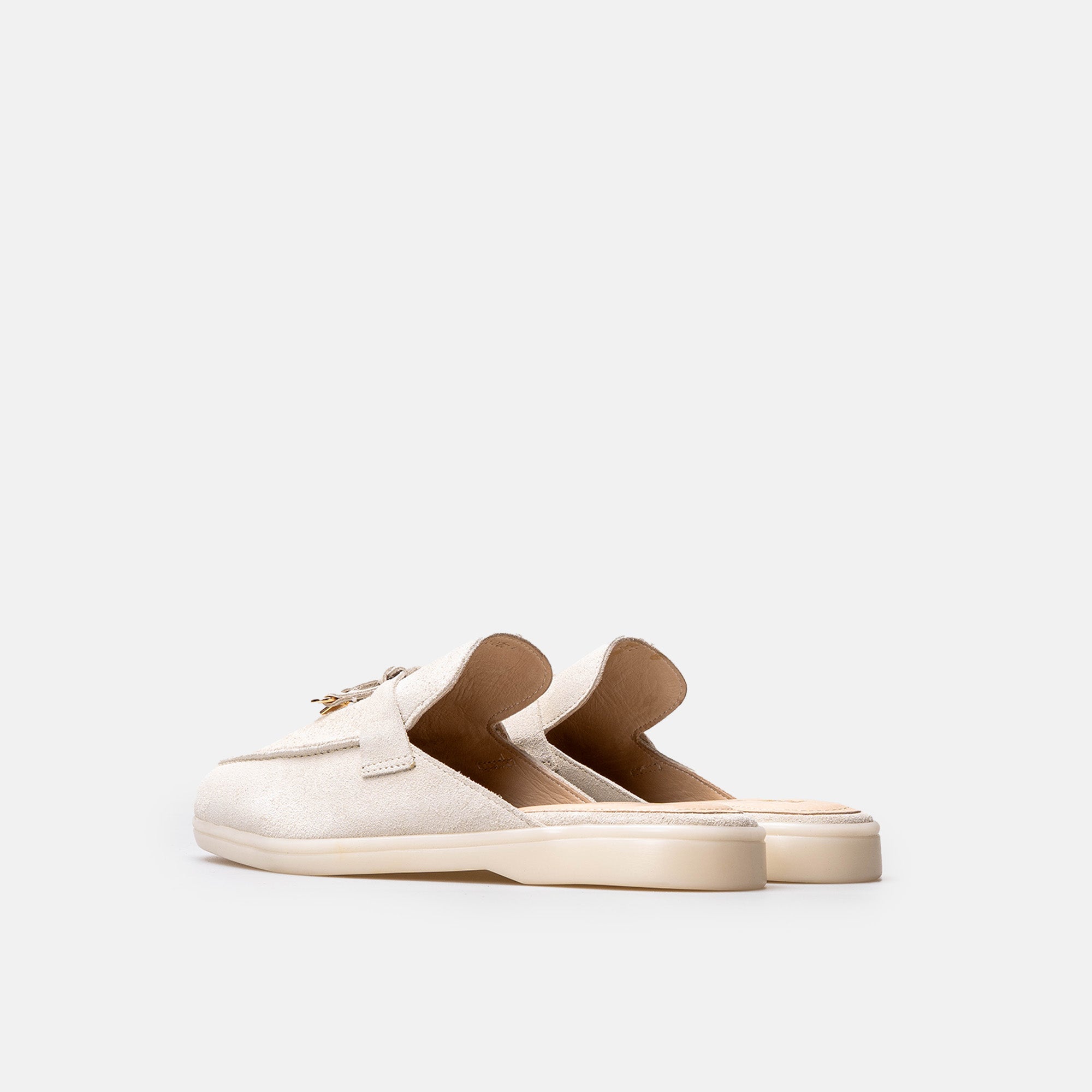 Volzak 0777 Off-White Suede Mule