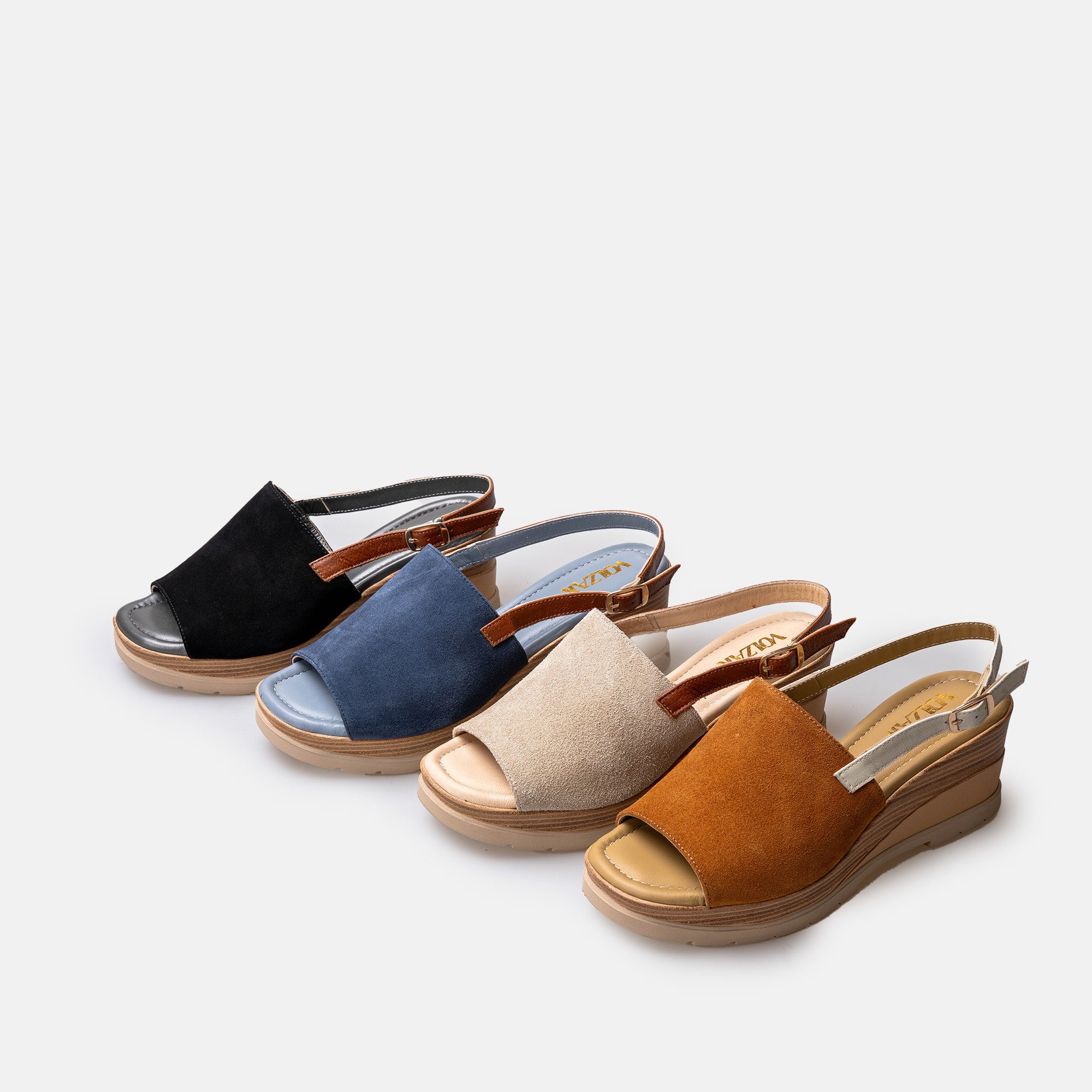 Volzak 5010 Sandale en daim Camel