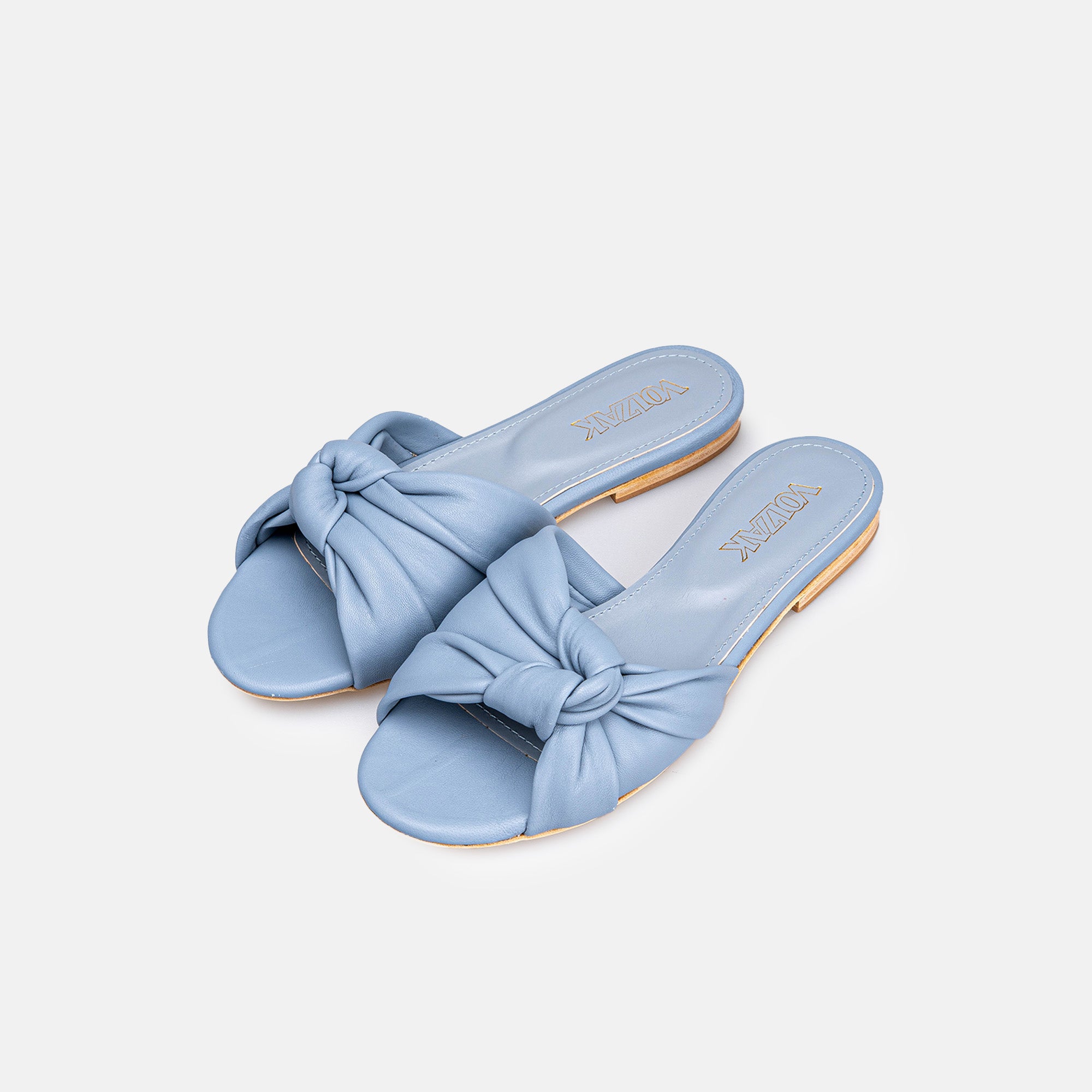 Volzak 524 Sandale en cuir Bleu ciel