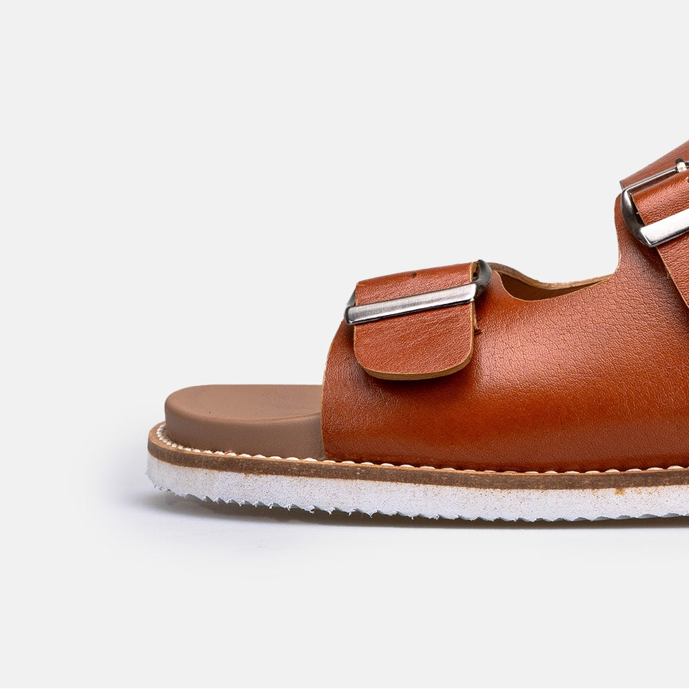 Volzak 360 Sandale en cuir Camel