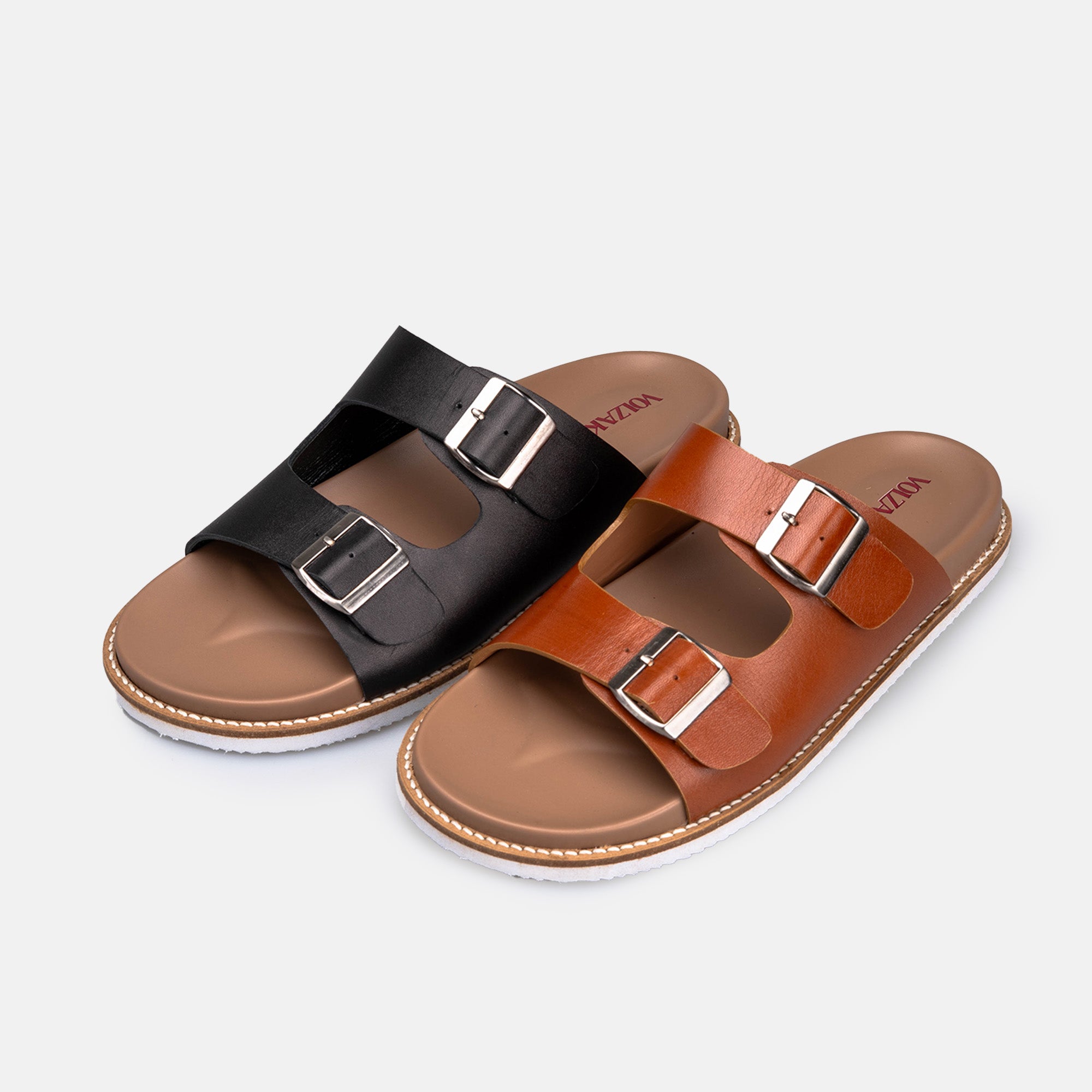 Volzak 360 Sandale en cuir Camel