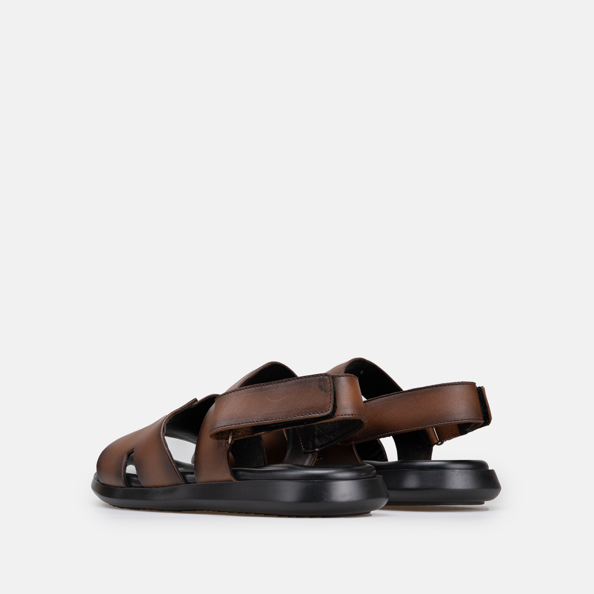 Volzak 5428 Sandale en cuir Marron Vintage