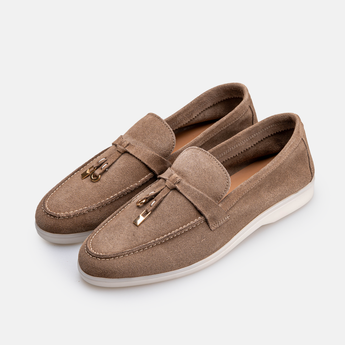 Volzak 32 s mocassin en daim Taupe