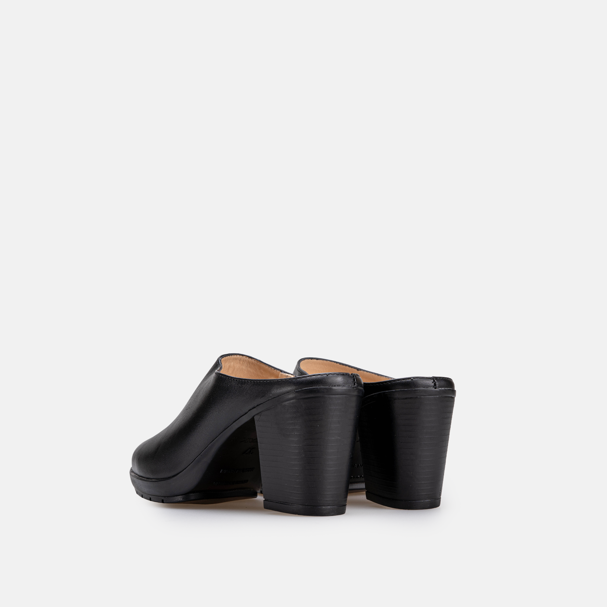 Volzak 686 Sabot à talon en cuir Noir