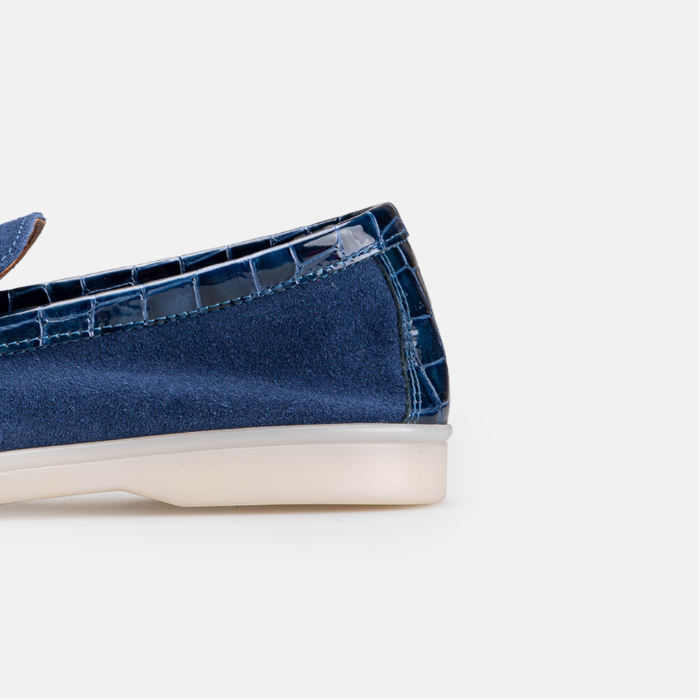 Volzak 32 s mocassin en daim Bleu