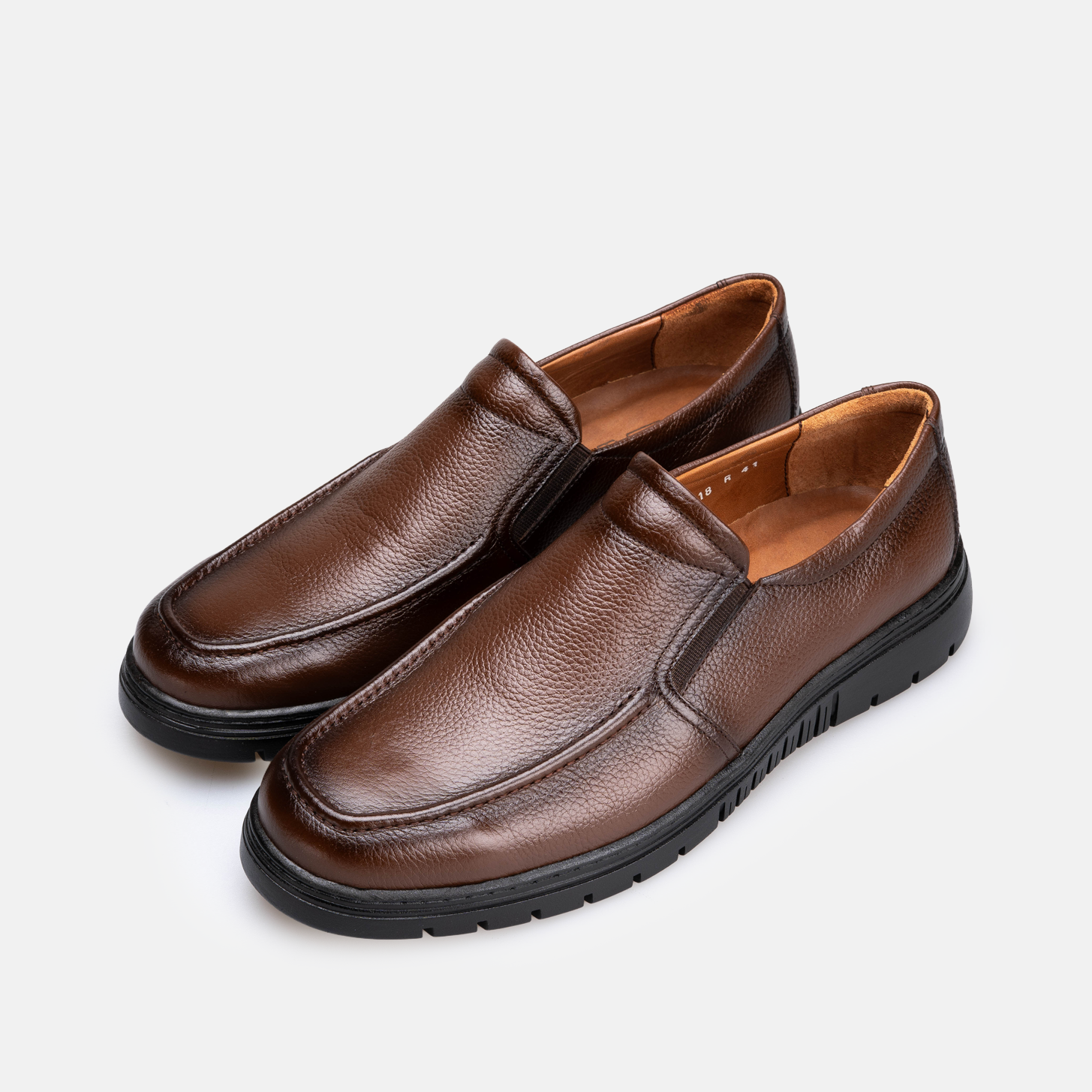 Volzak 5518 chaussure en cuir Marron Grainé