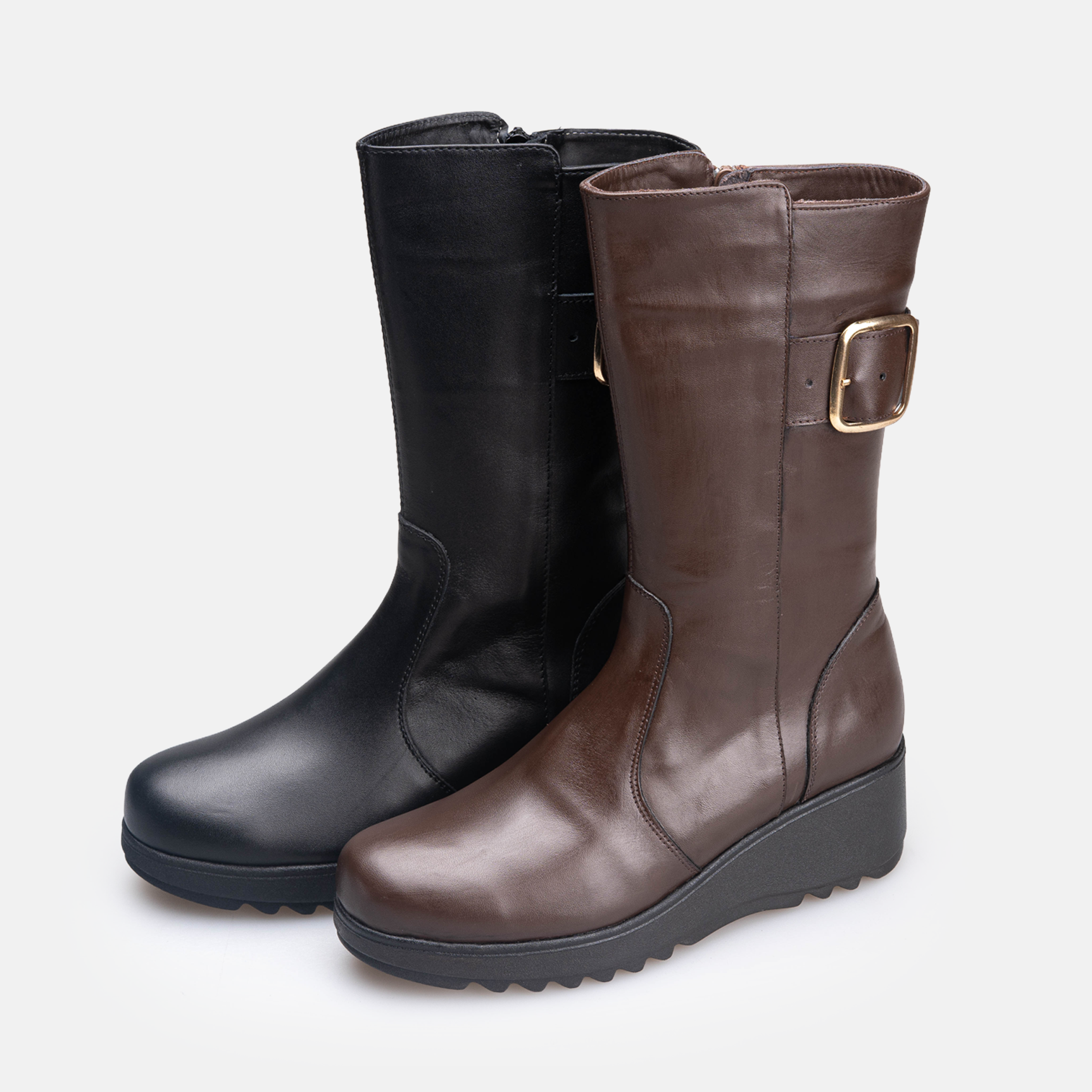 Volzak 4020 Botte genouillère en cuir Marron