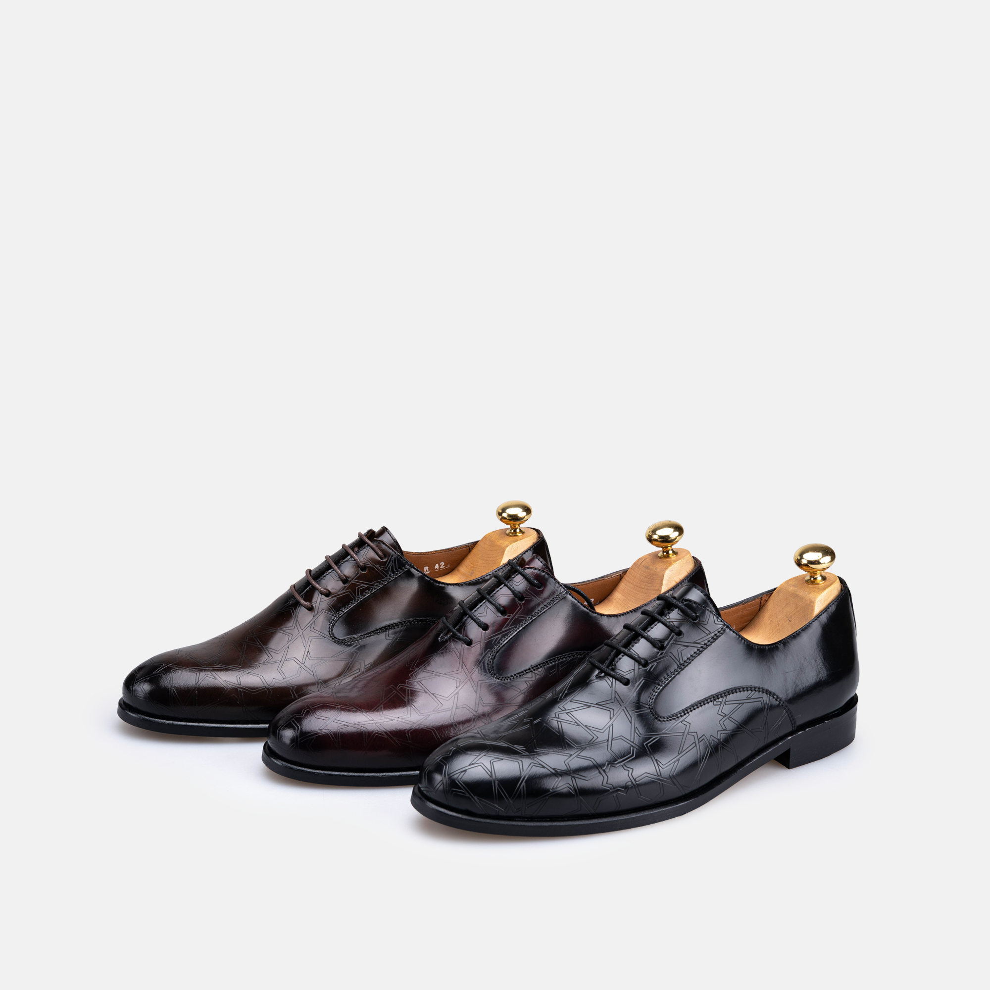 Volzak Zellige chaussure en cuir Marron Démasquable