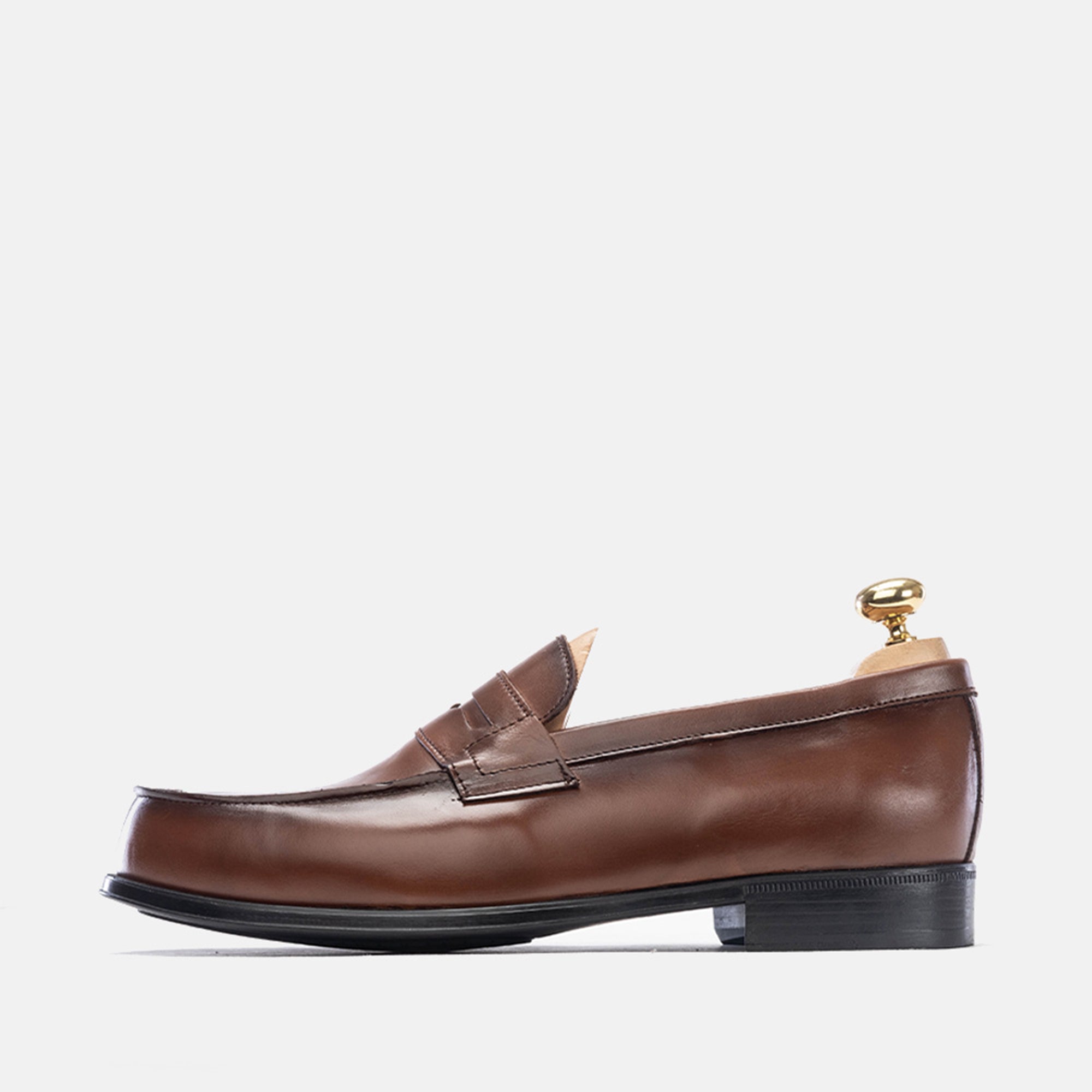 Volzak 5157 Camel Leather Penny Loafer