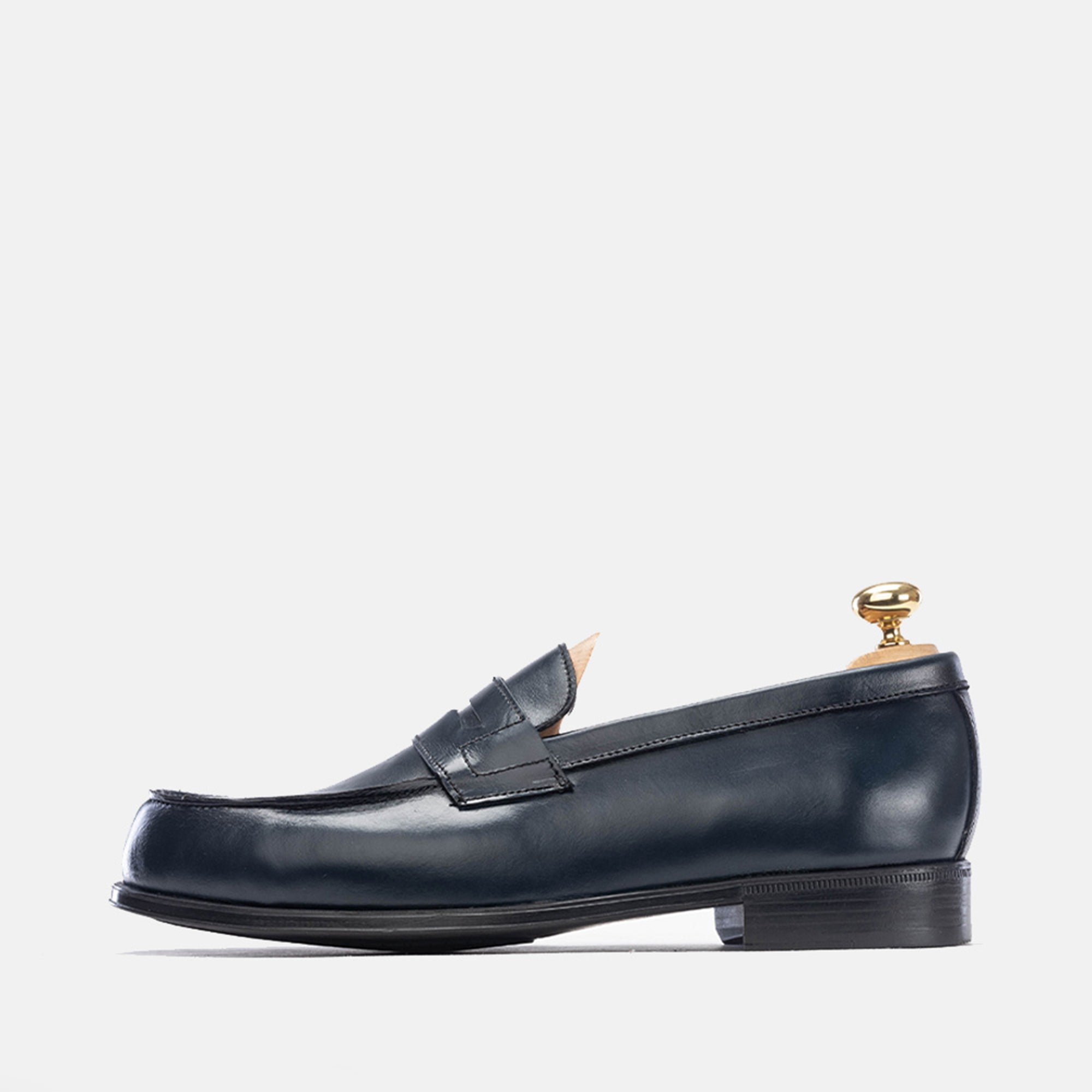 Volzak 5157 Leather Penny Loafer Blue