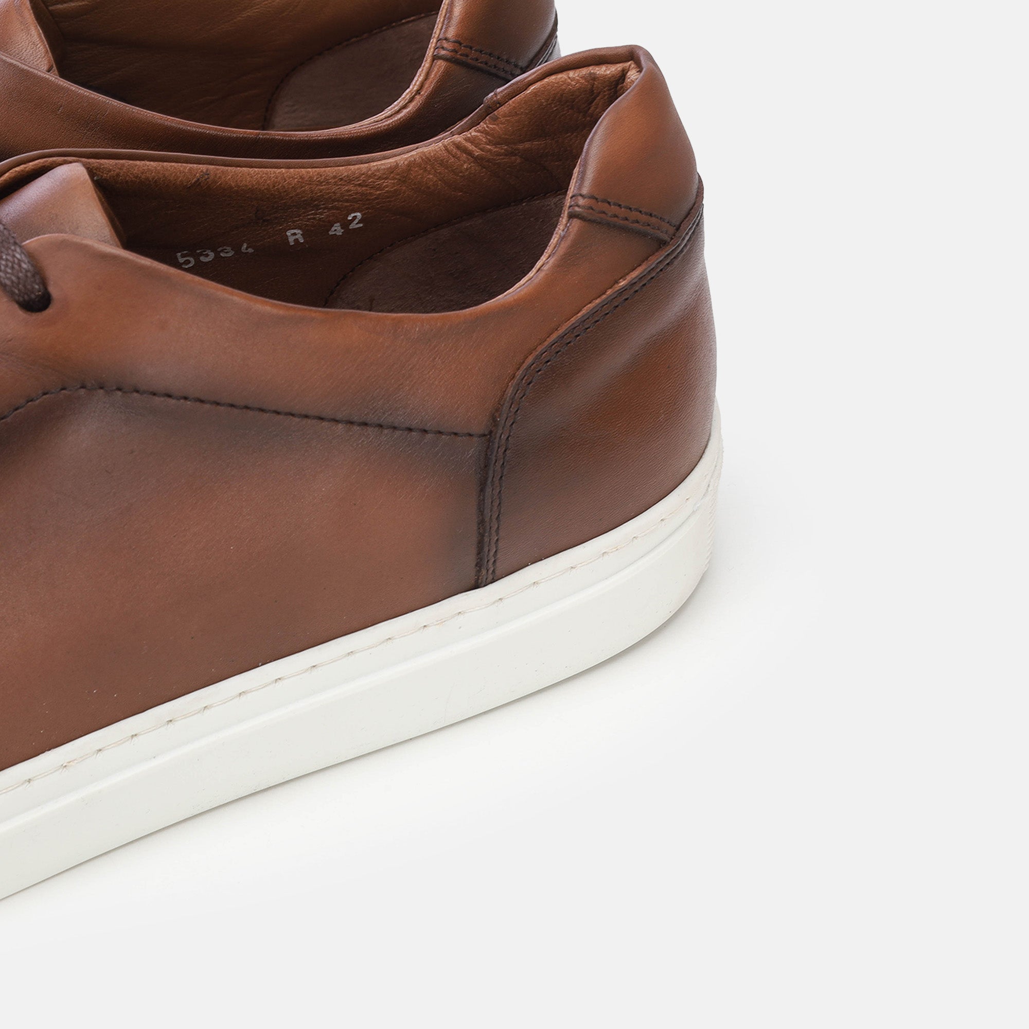Volzak 5334 Vintage Brown Leather Sneakers