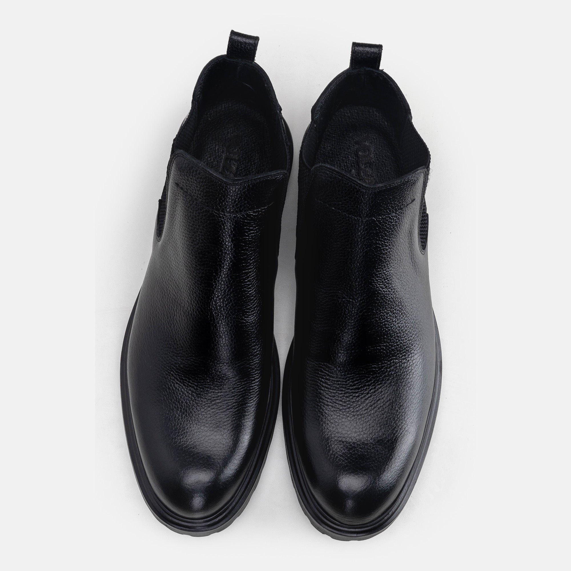 Volzak 5315 Black Grained Leather Ankle Boot