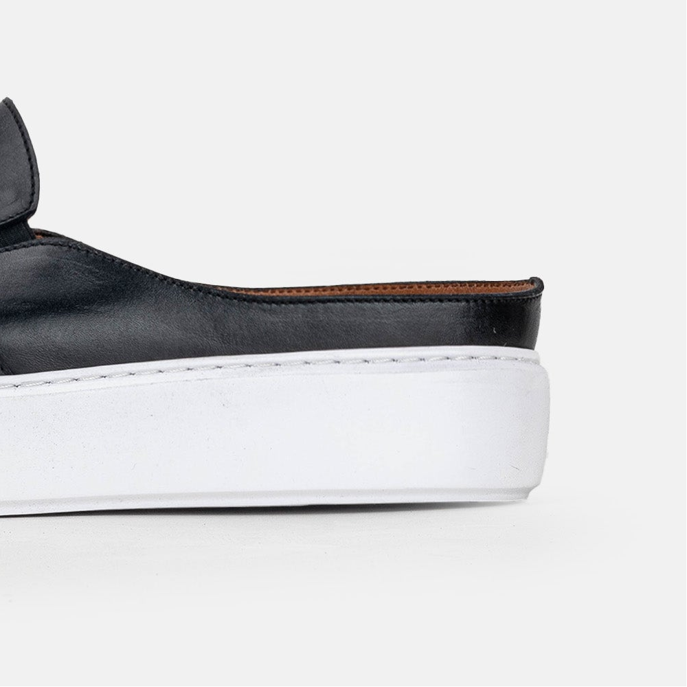 Volzak 5329 Mule en cuir Noir