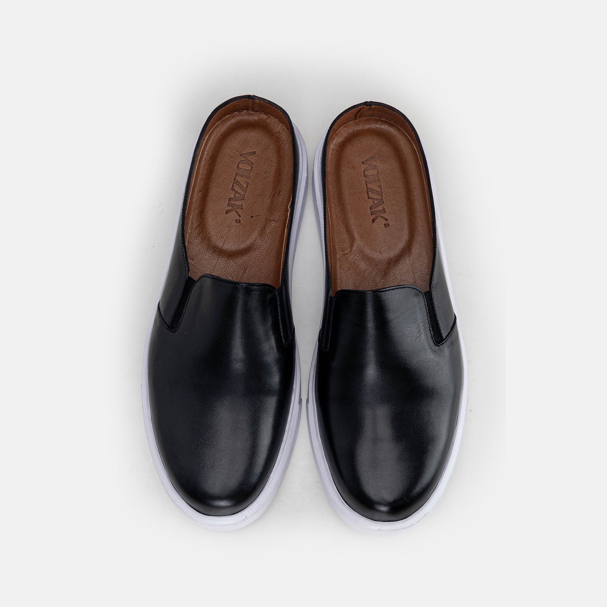 Volzak 5329 Mule en cuir Noir