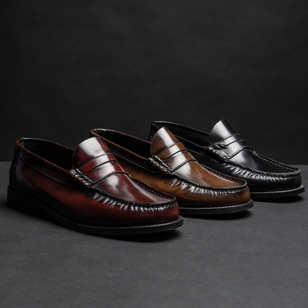 Volzak 315 Mocassin penny en cuir Démasquable Noir