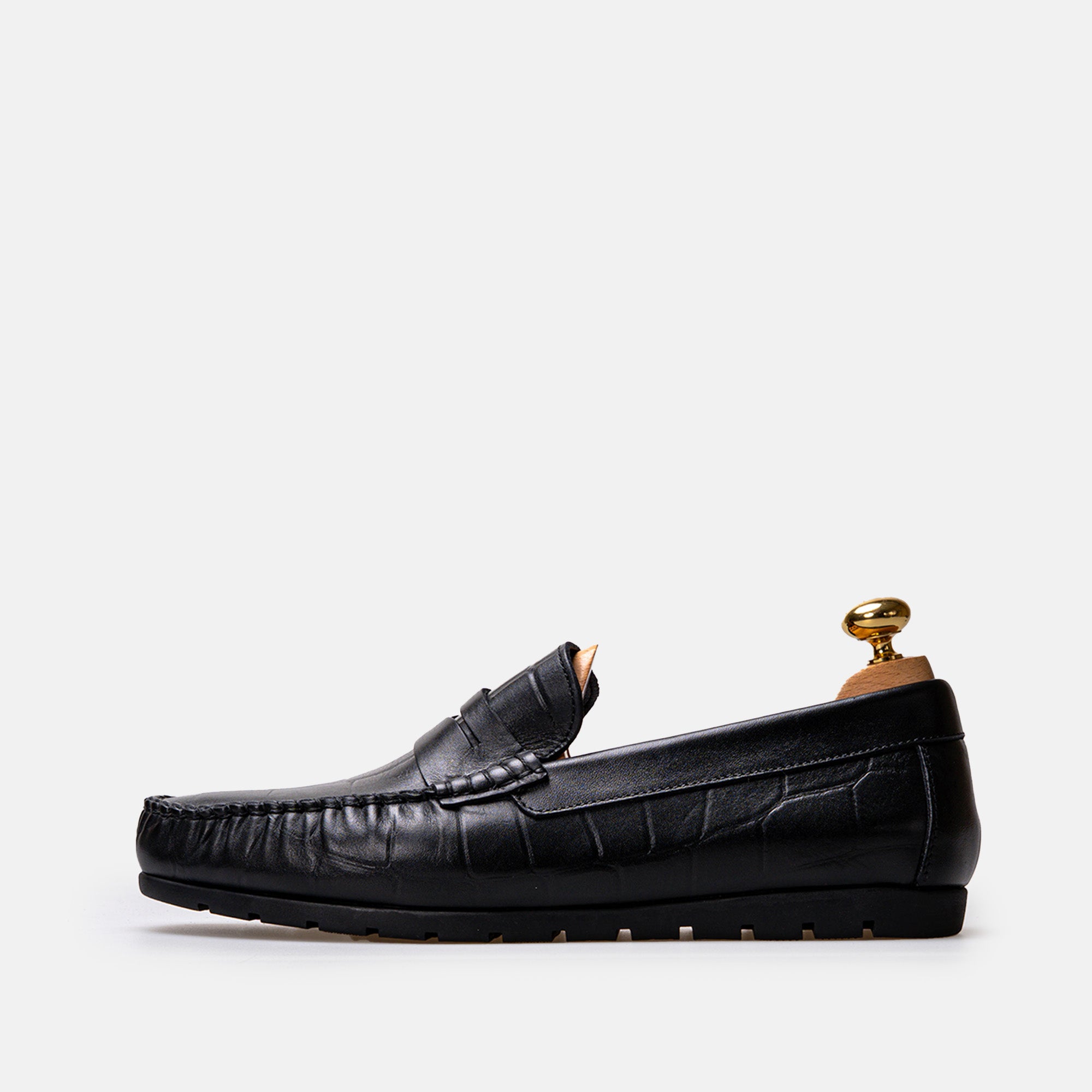 Volzak 048 Black Leather Moccasin