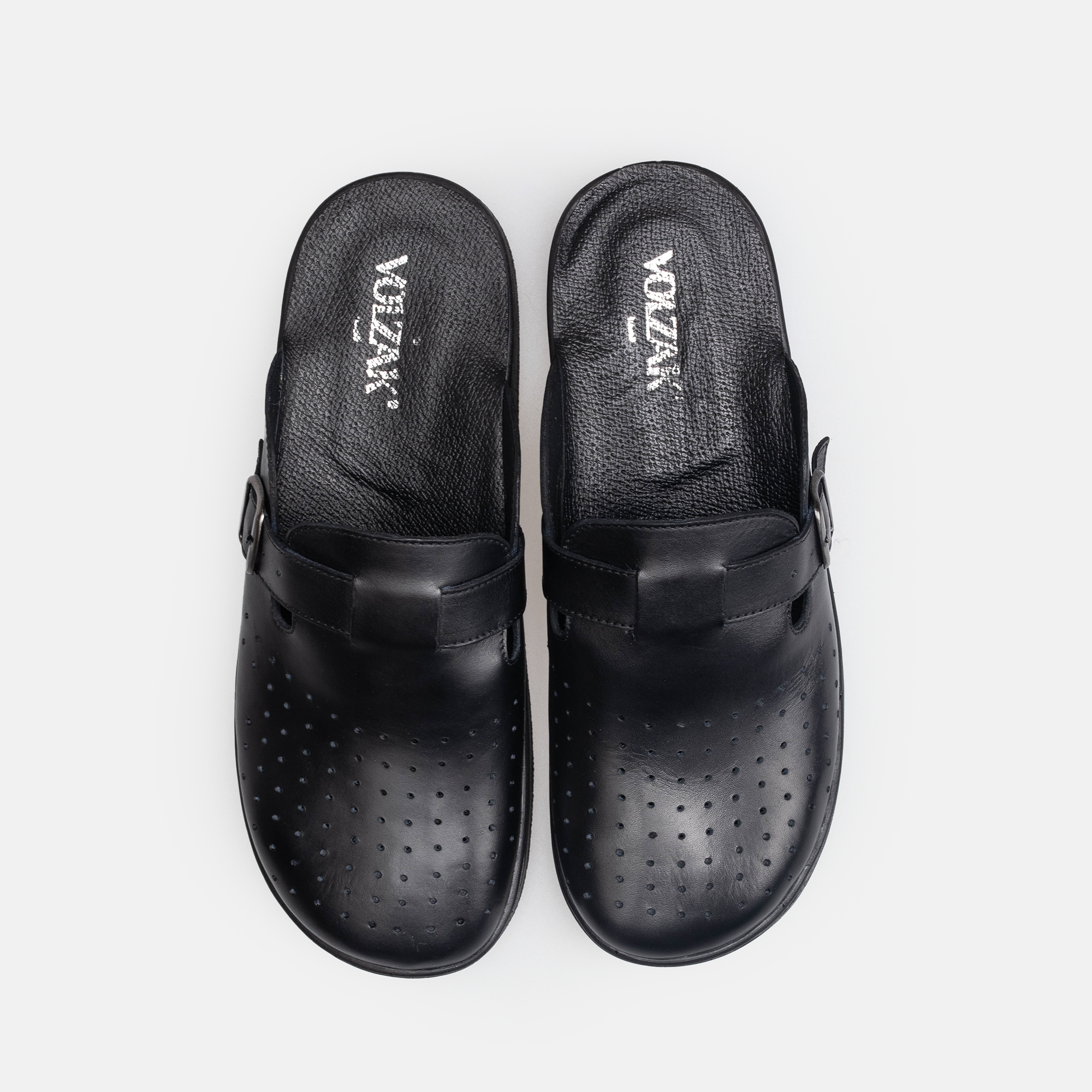 Volzak 5401 Black Leather Clog