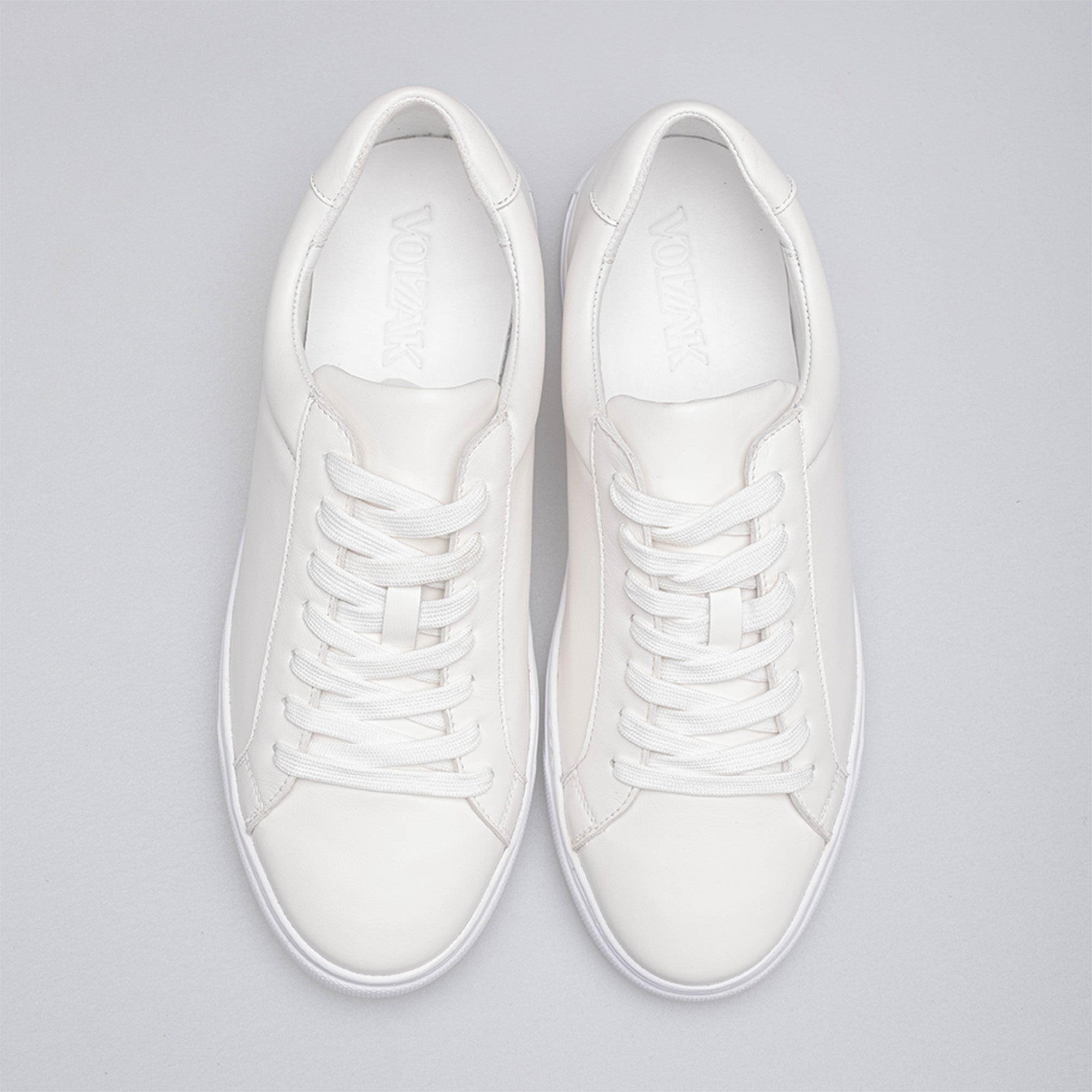 Volzak 1735 White Leather Sneakers