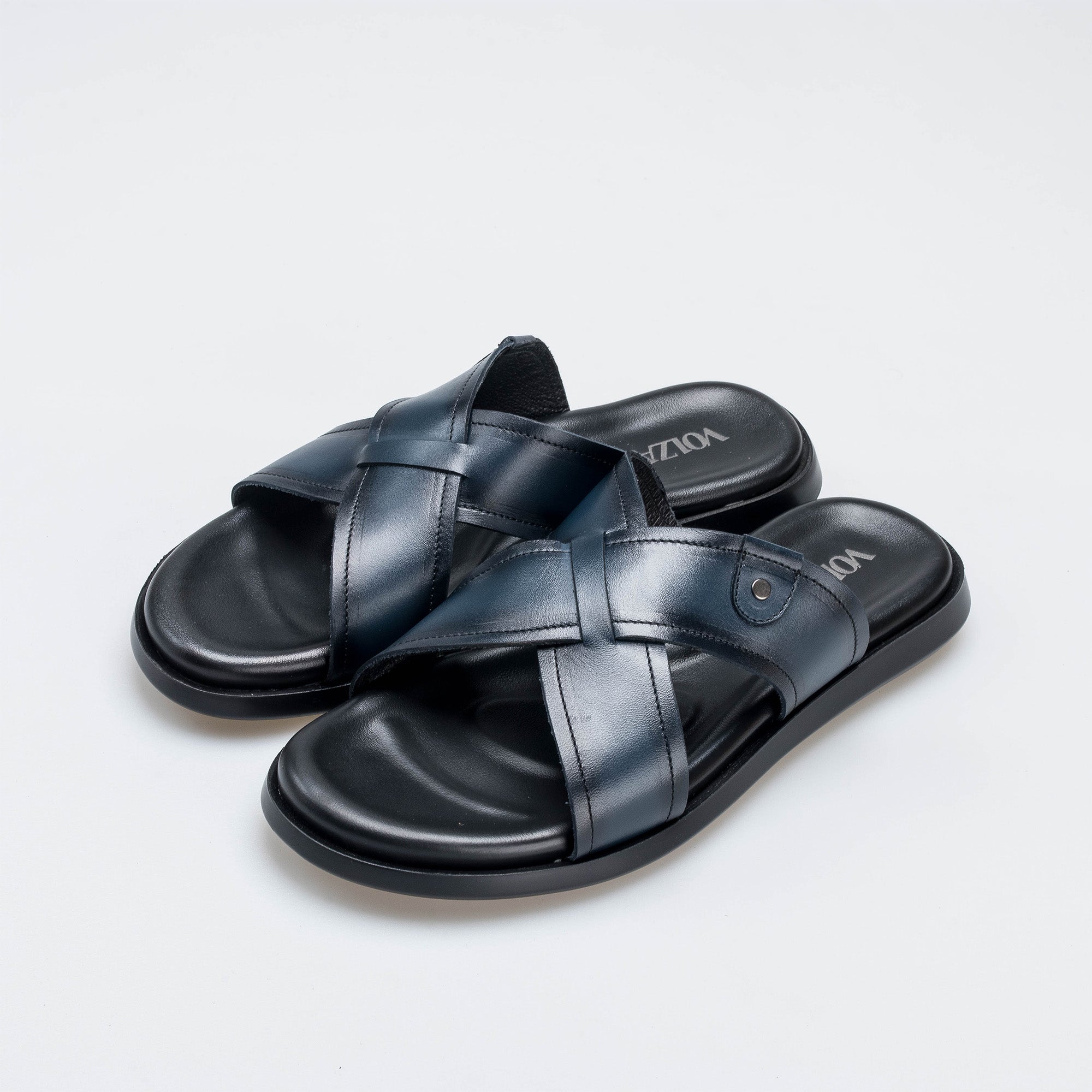 Volzak 5411 Leather Sandal Blue