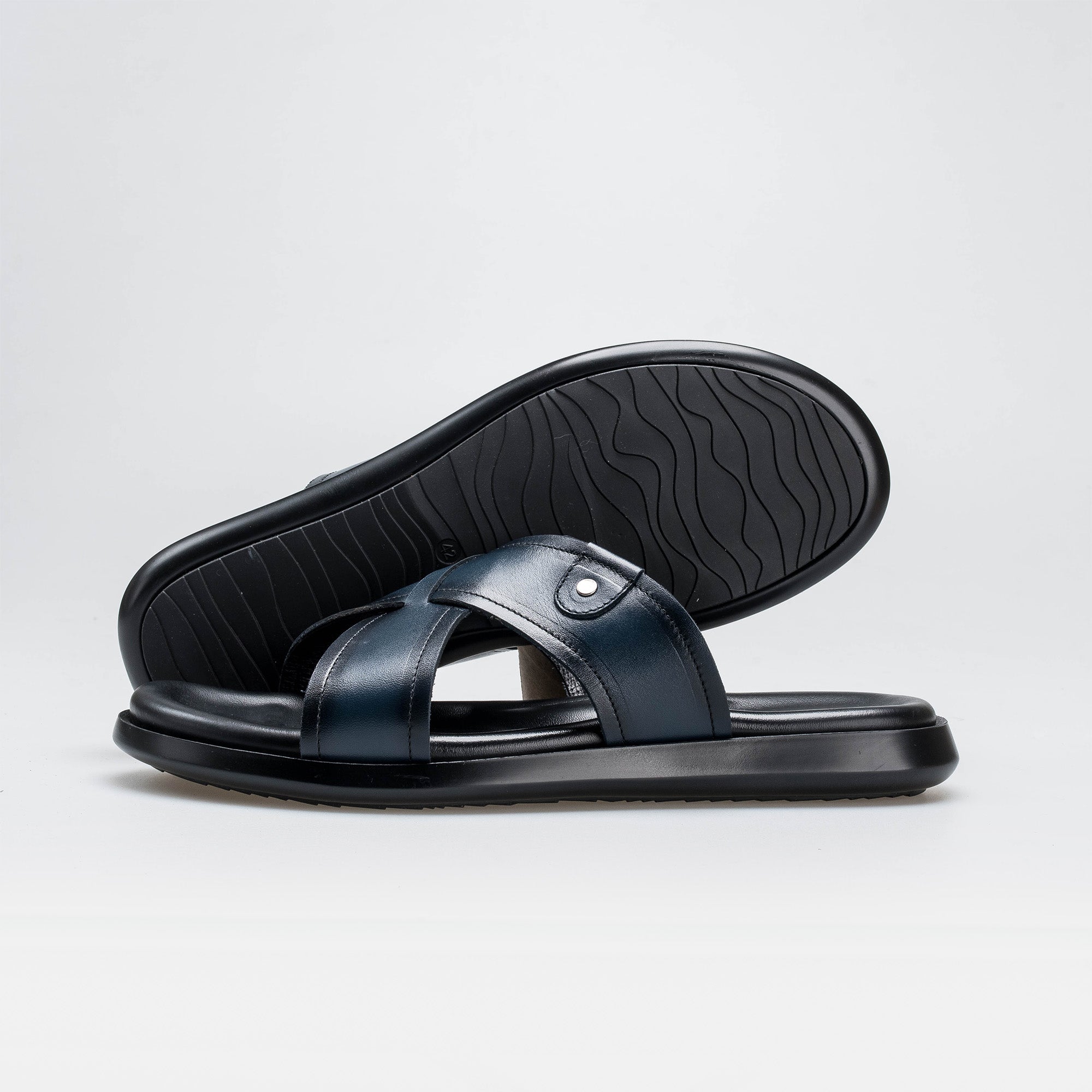 Volzak 5411 Leather Sandal Blue