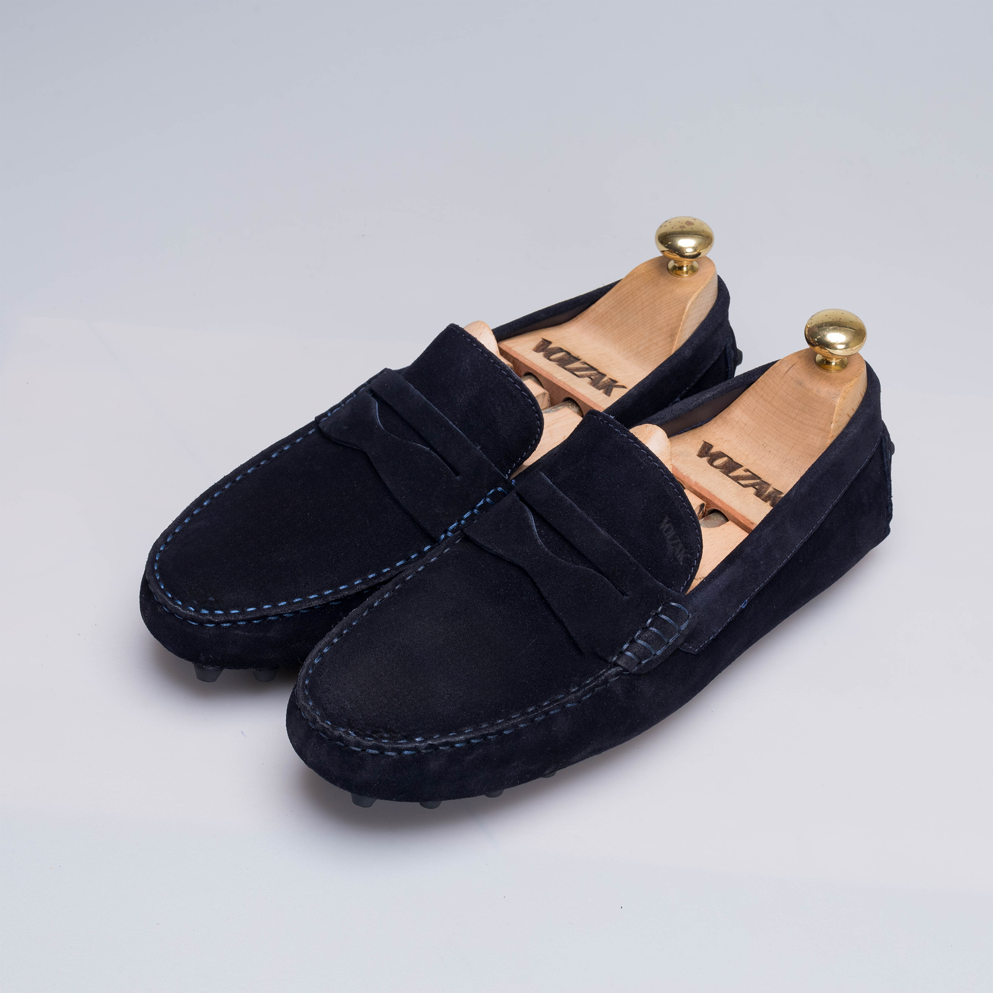 Volzak 2000 Mocassin en daim Bleu