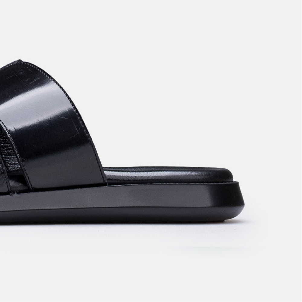 Volzak 5414 Black Demaskable Leather Sandal