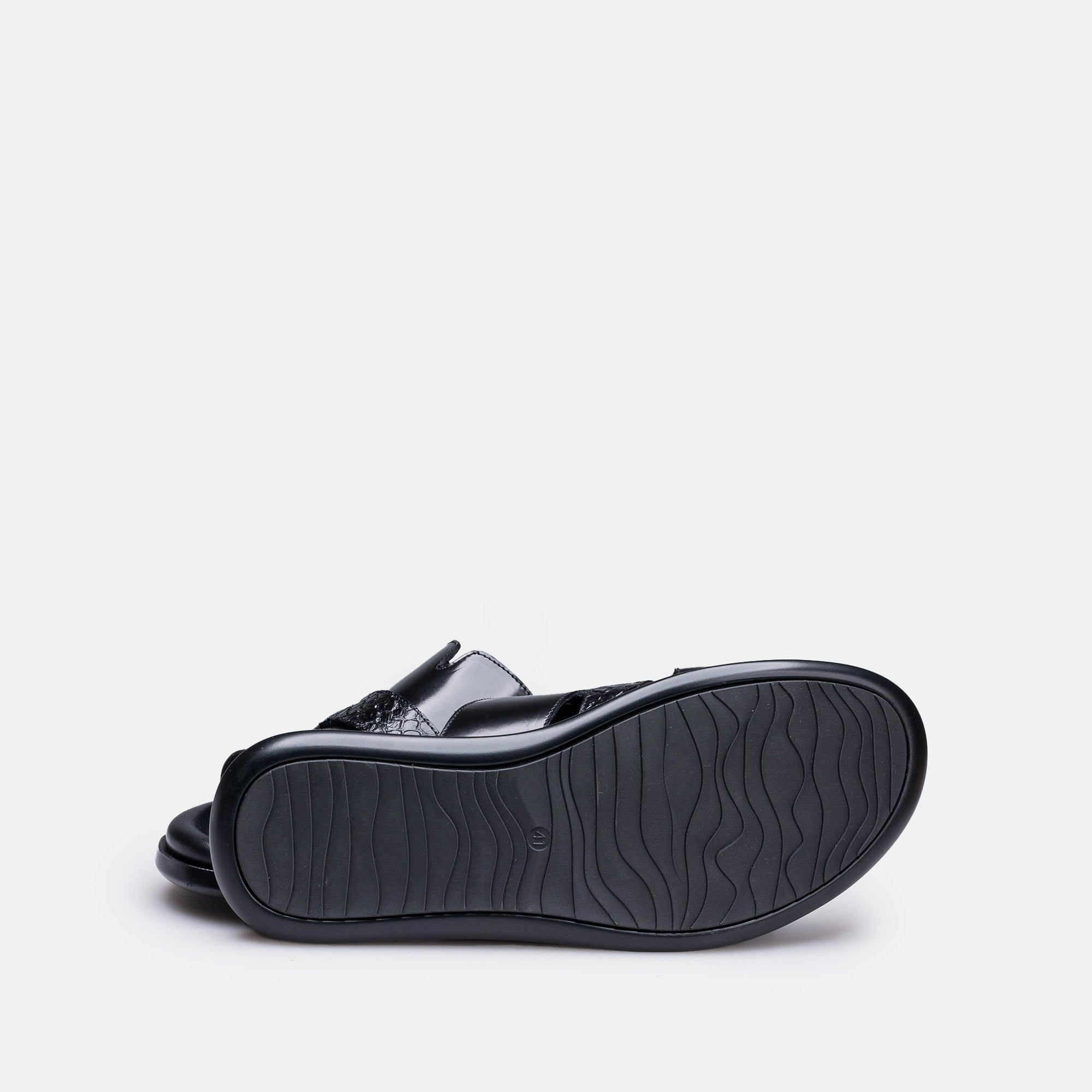 Volzak 5414 Black Demaskable Leather Sandal