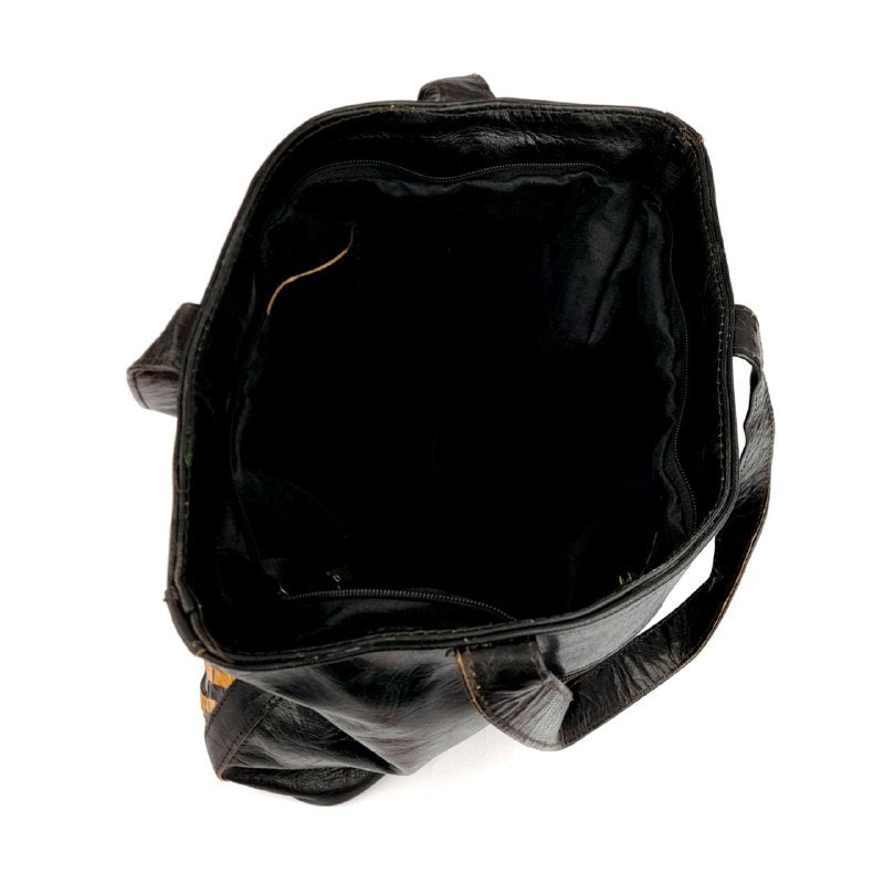 D34 Black traditional Leather Handbag