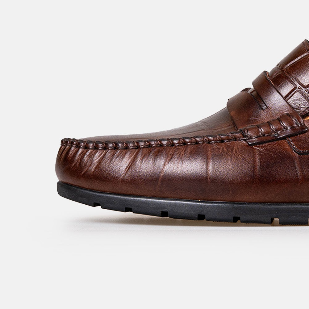 Volzak 048 Brown Leather Moccasin