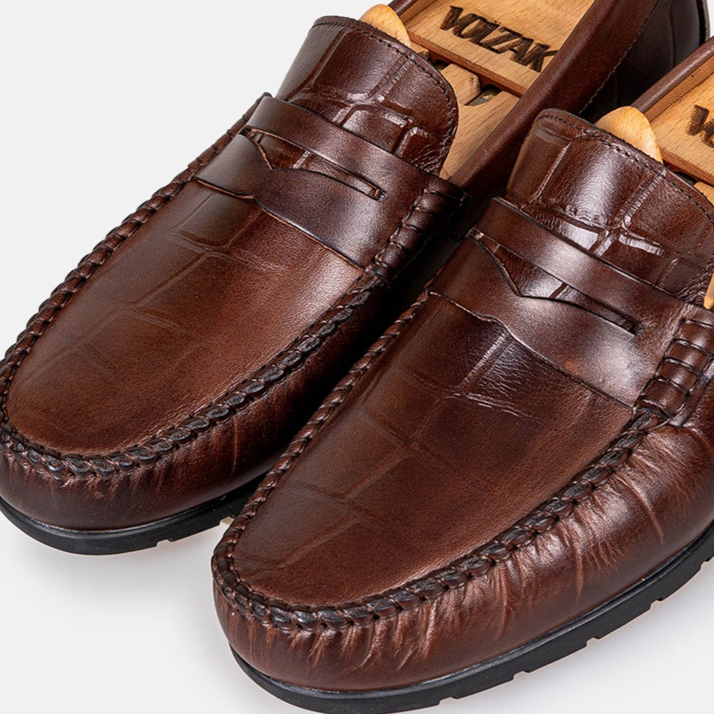 Volzak 048 Brown Leather Moccasin
