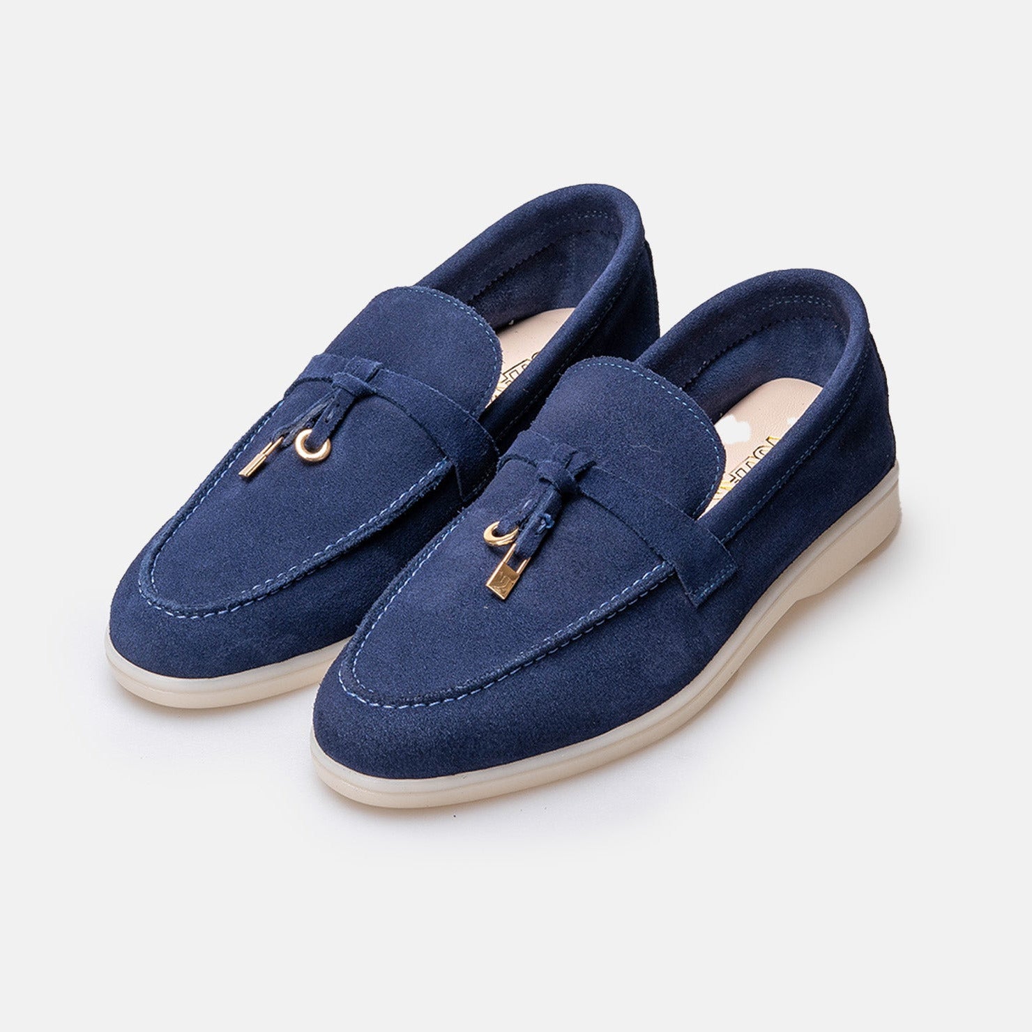 Volzak 32 mocassin en daim Bleu Marine