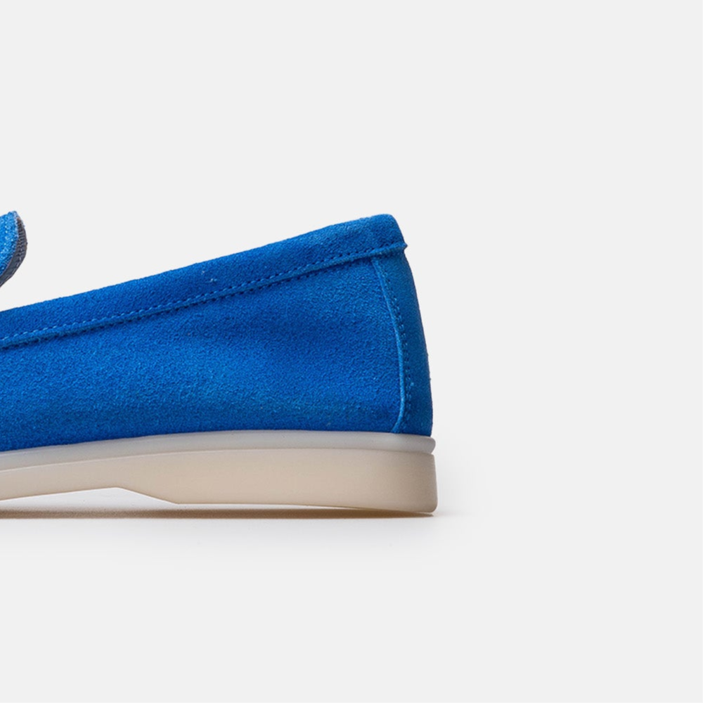 Volzak 32 mocassin en daim Bleu Roi