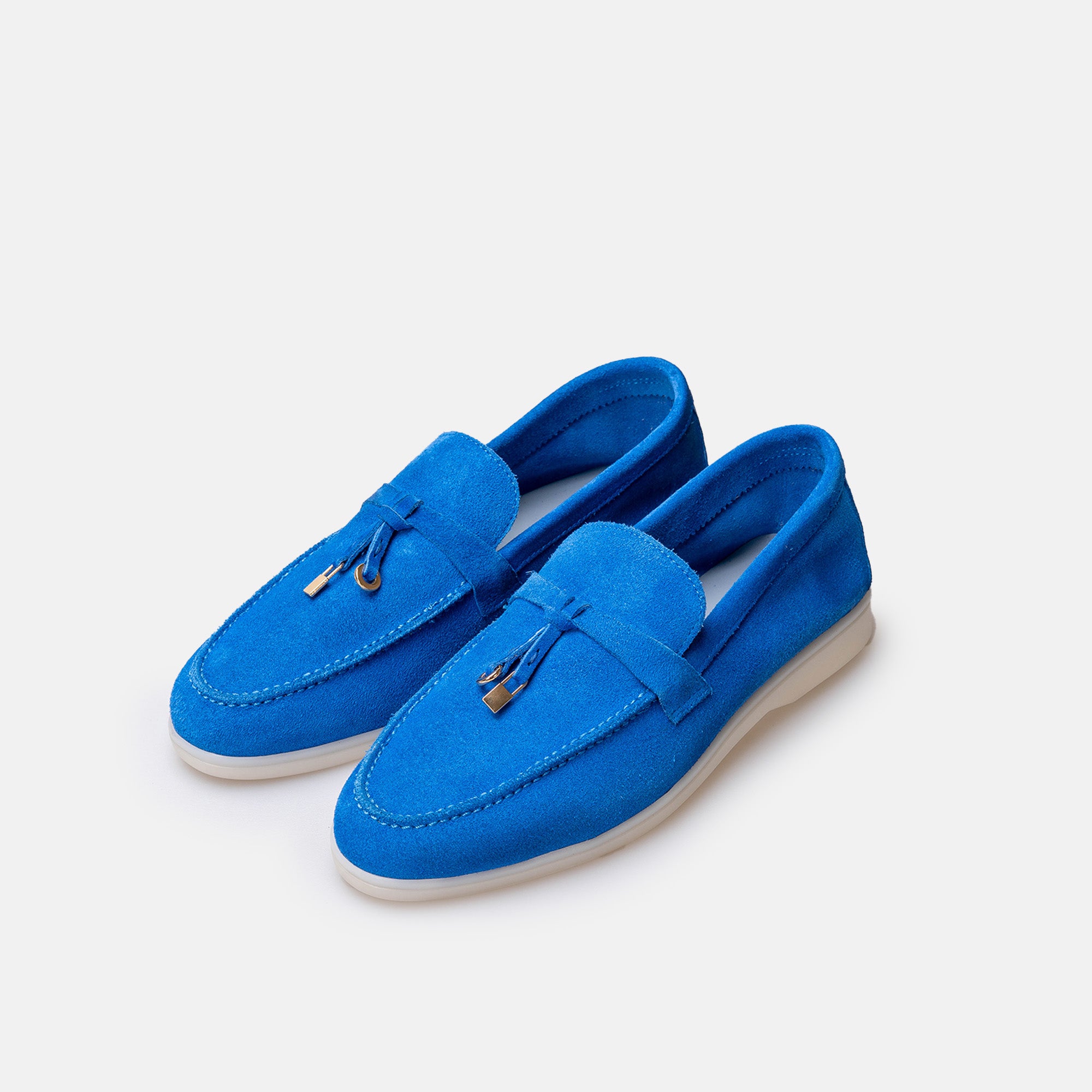 Volzak 32 mocassin en daim Bleu Roi