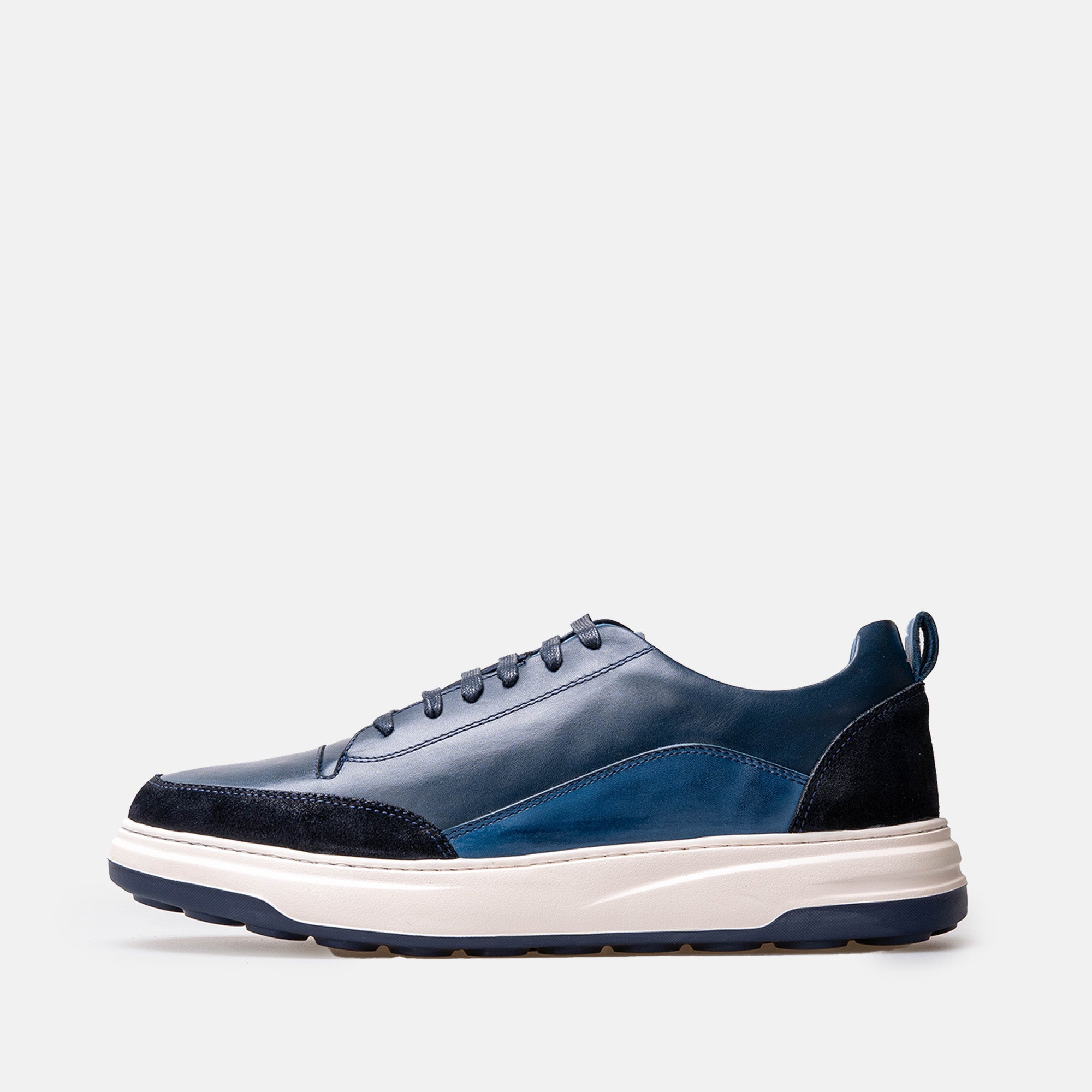 Volzak 6056 basket en cuir Bleu