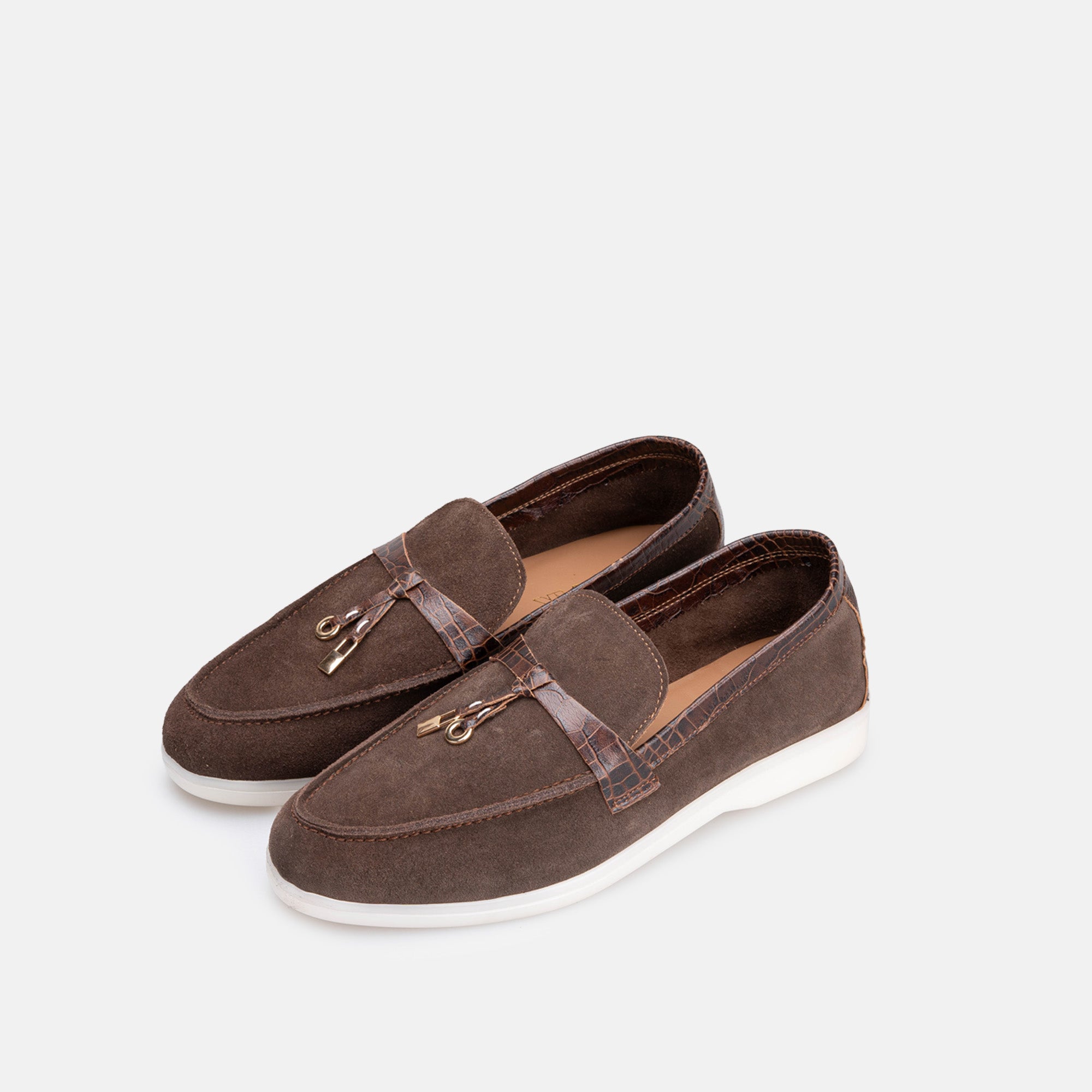 Volzak 32 s mocassin en daim Marron