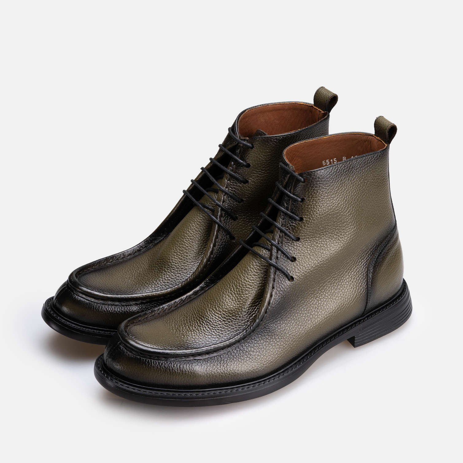 Volzak 5515 Bottine en cuir Vert Grainé