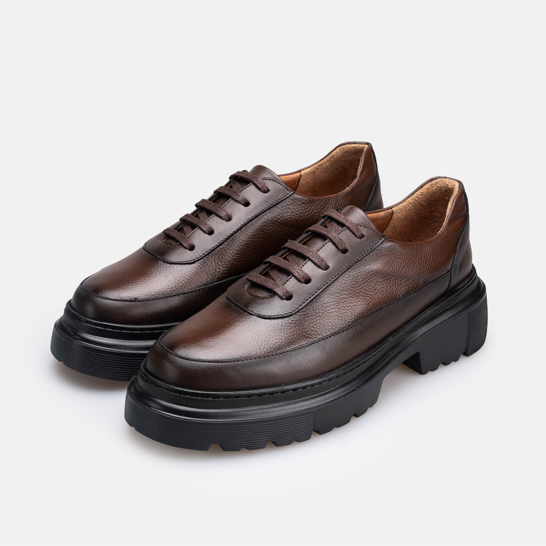 Volzak 5531 chaussure en cuir Marron Grainé